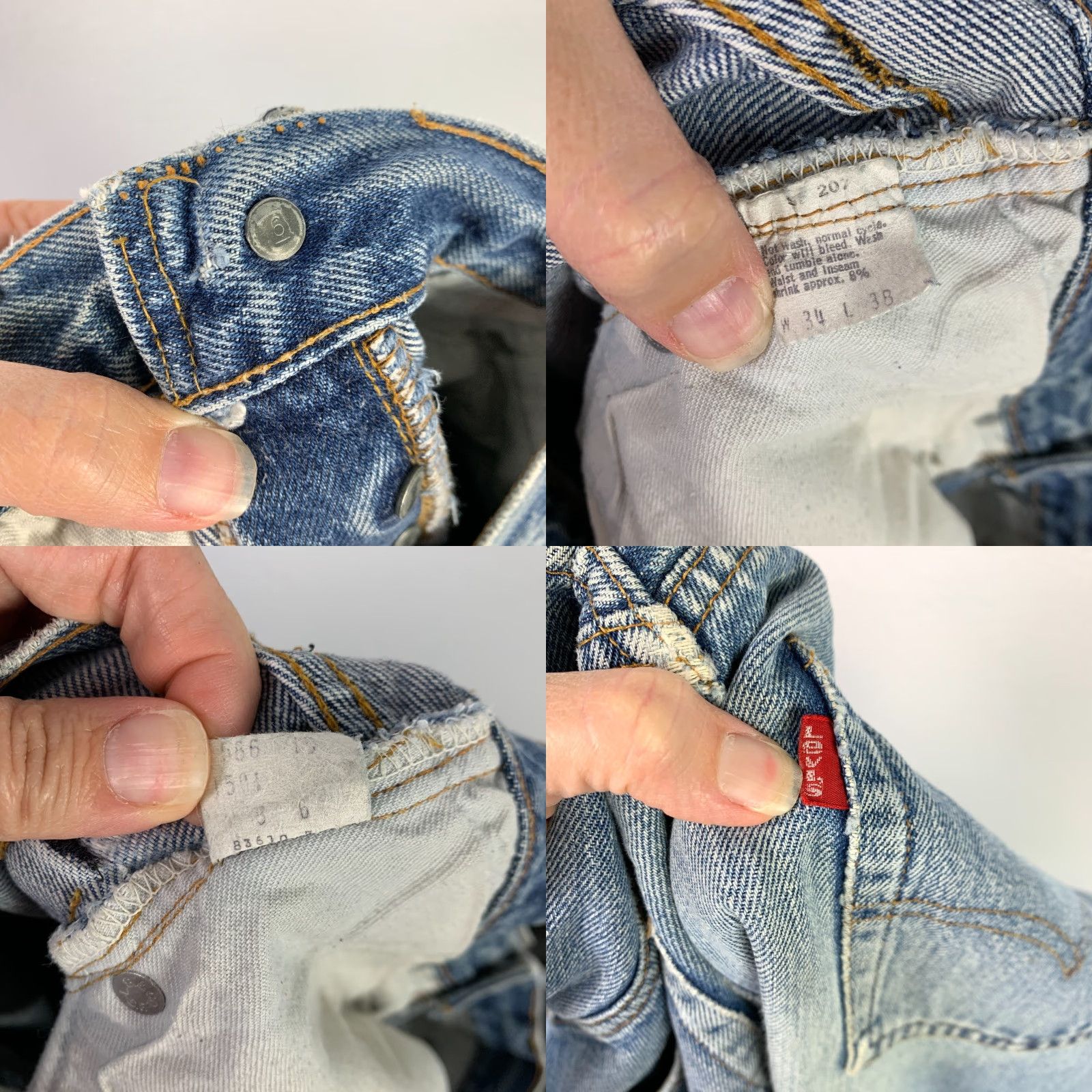 Levi's VINTAGE Levi's 501 Jeans Men Regular Fit 34x32.5 Blue Denim Cotton Button Fly 1978 Redline Selvedge USA 90s Style Size US 34 / EU 50 - 11 Thumbnail