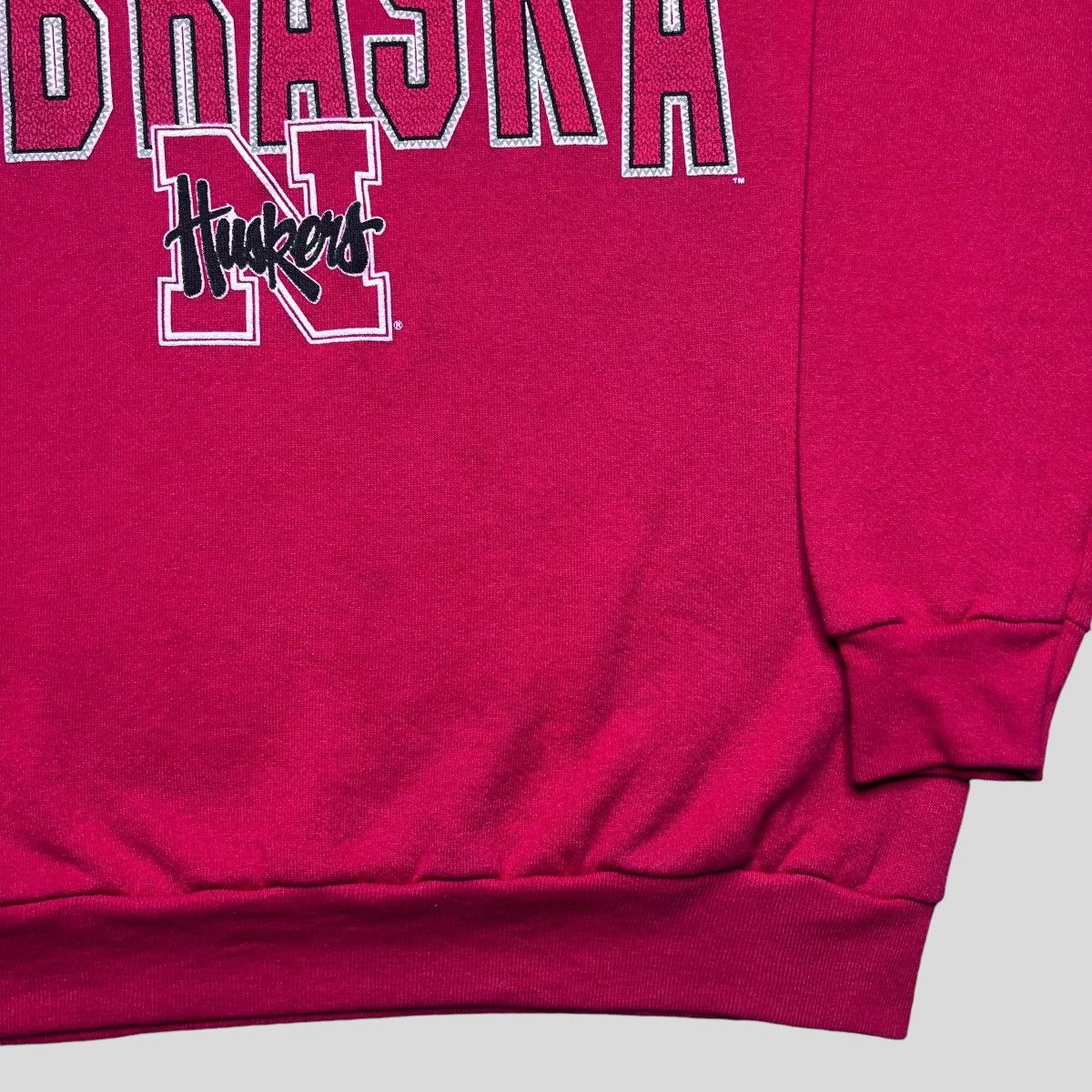 NCAA × Vintage NCAA Nebraska Cornhuskers 3D Big Print Spell Out Sweatshirt Size US L / EU 52-54 / 3 - 15 Thumbnail