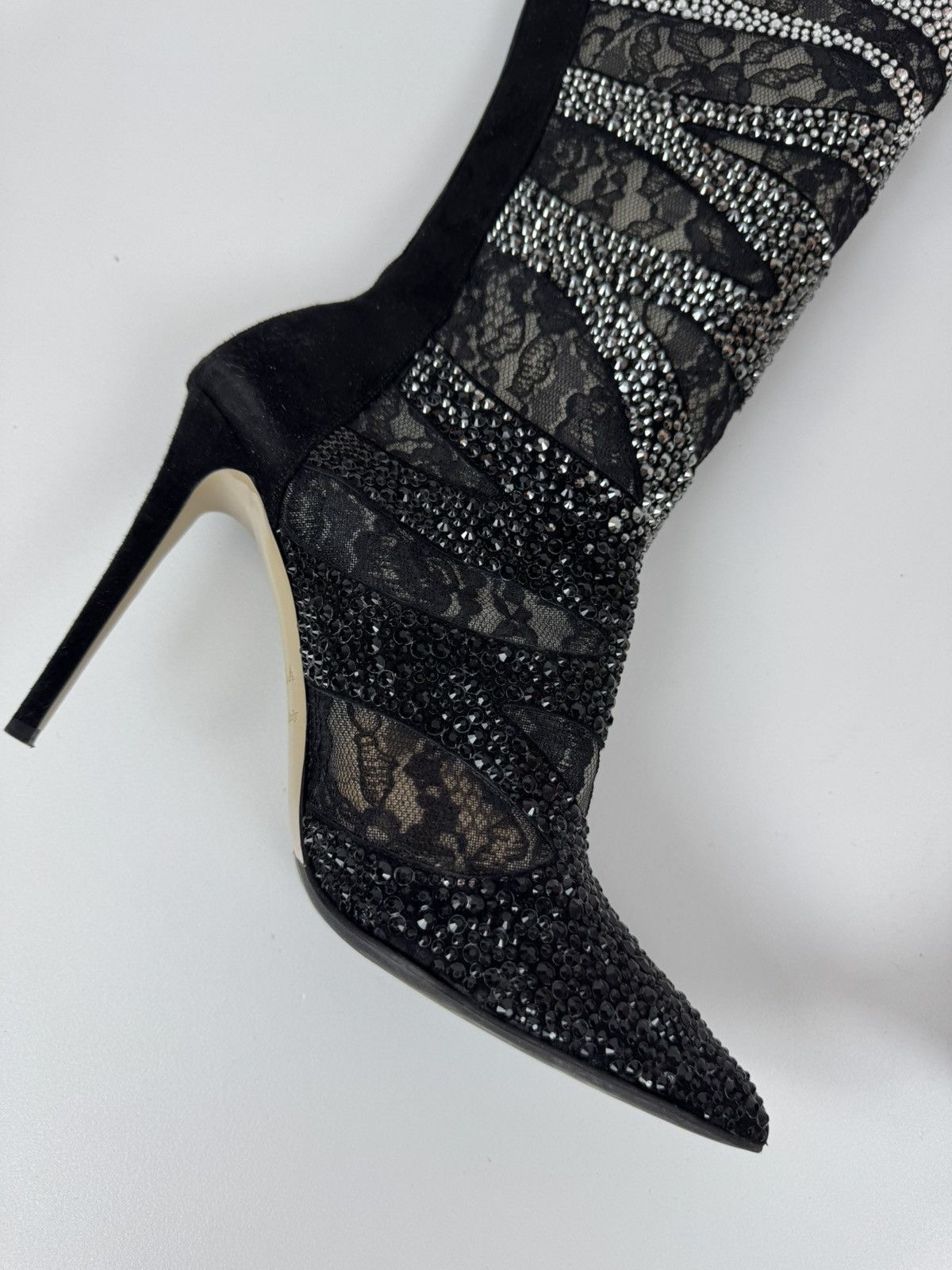 Le Silla LE SILLA Limited Edition HIGH Crystal Lace Black BOOTS 40 Size US 10 / IT 40 - 22 Thumbnail