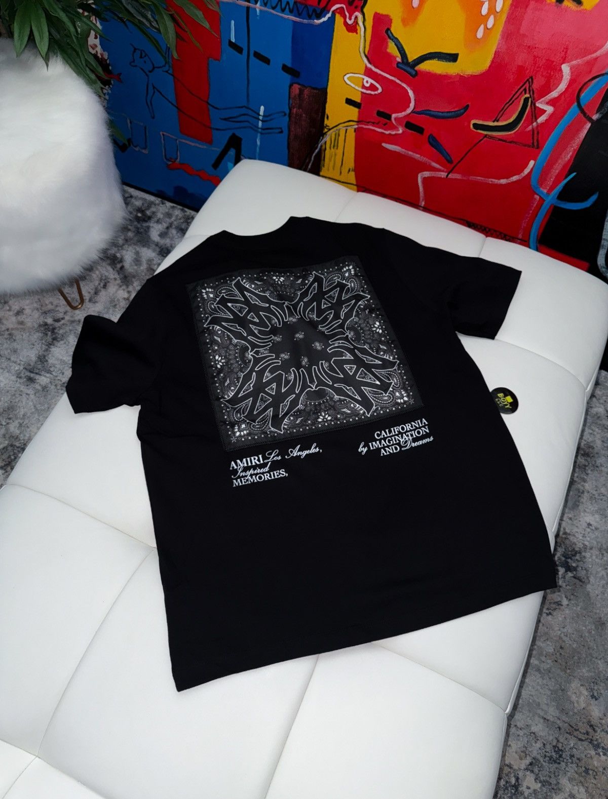 Amiri bandana print logo t shirt