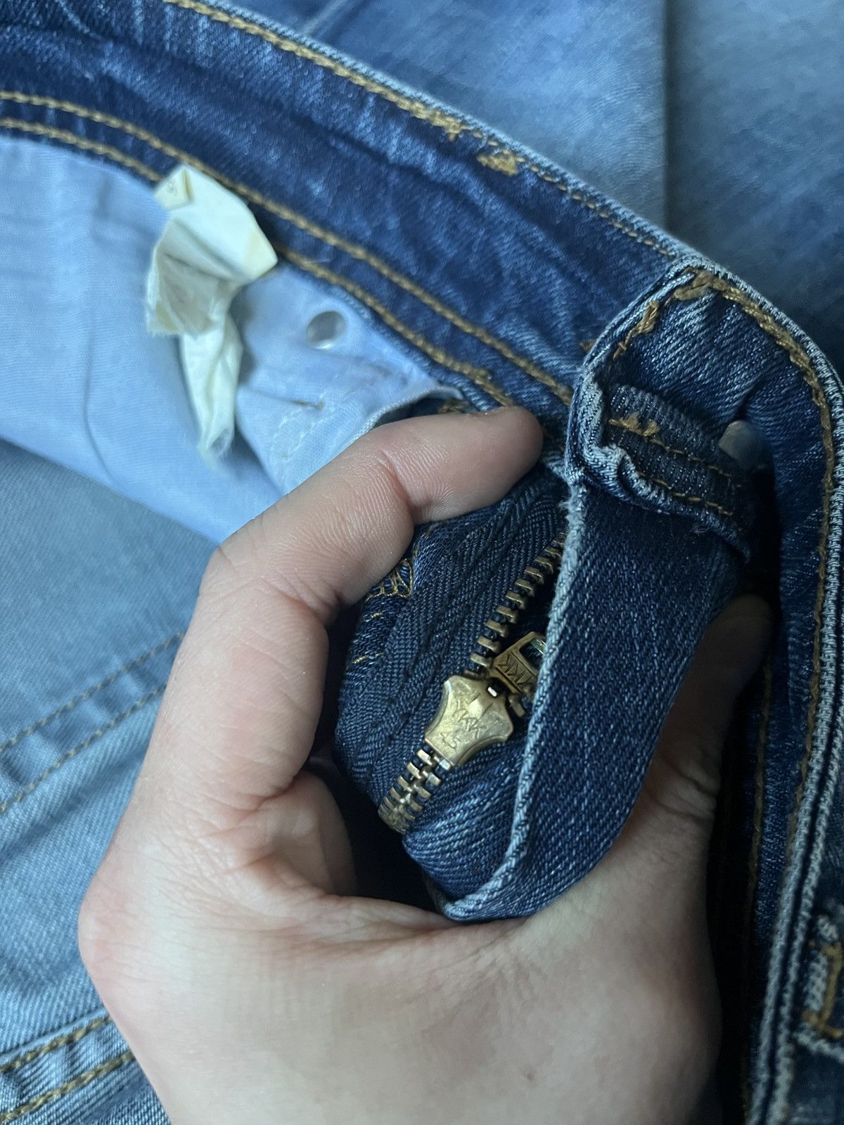 Armani × Vintage Vintage Armani Jeans Denim Metallic Logo Y2K USA Size US 34 / EU 50 - 15 Thumbnail