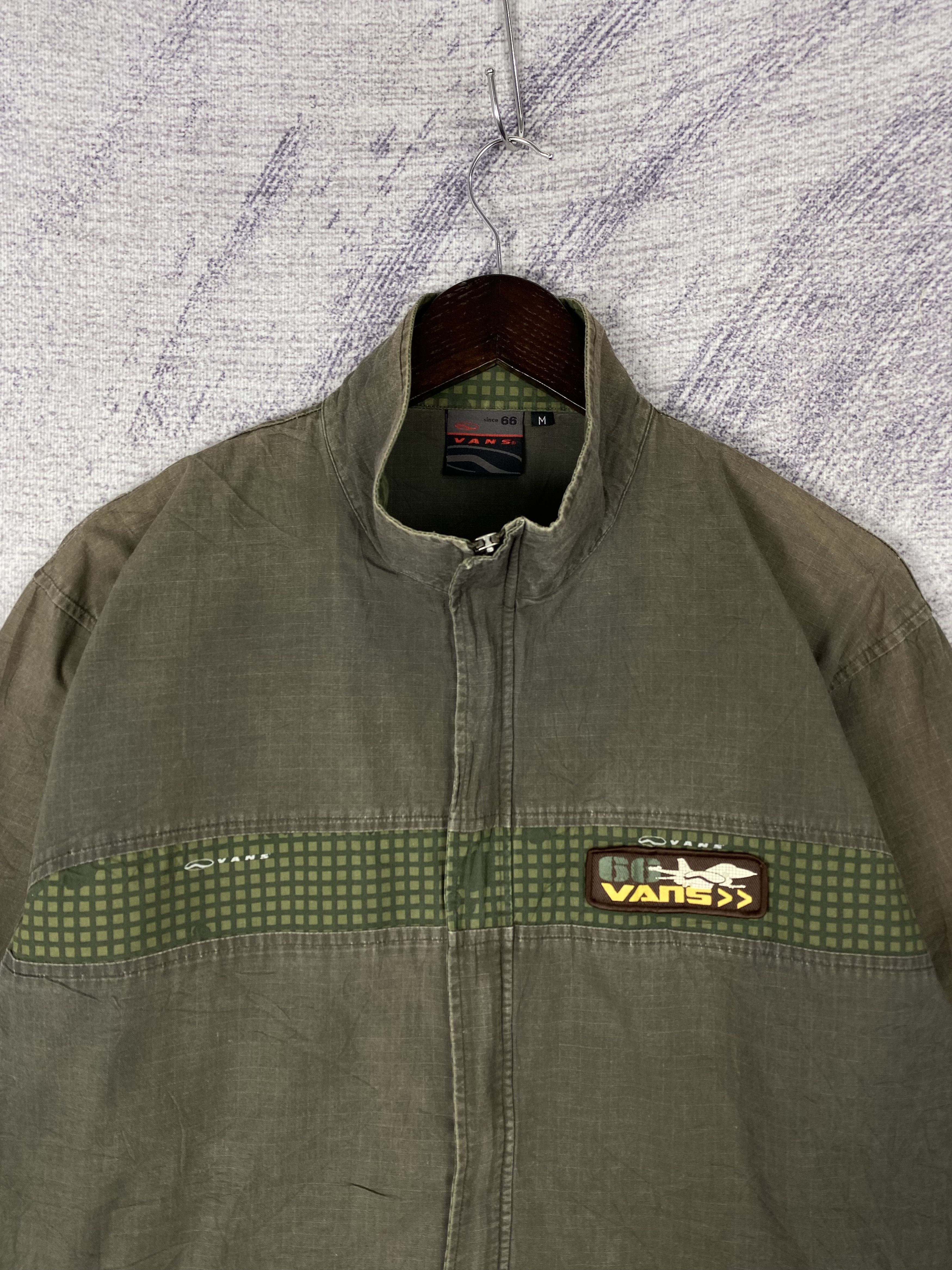 Vans Vintage Vans Zip Up Plain Canvas Jacket Size US M / EU 48-50 / 2 - 2 Thumbnail