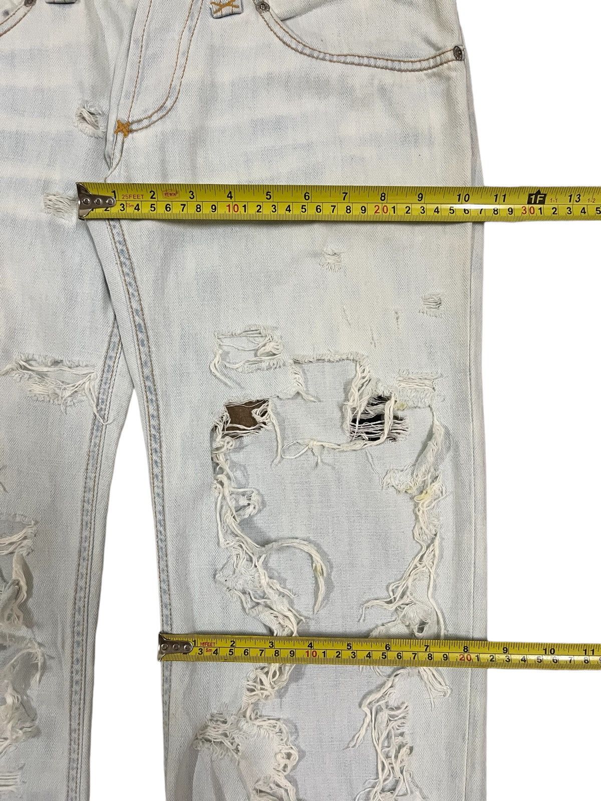 Dolce & Gabbana Dolce & Gabbana Destroyed Grey Bleached Distressed Punk Jean Size US 32 / EU 48 - 16 Thumbnail