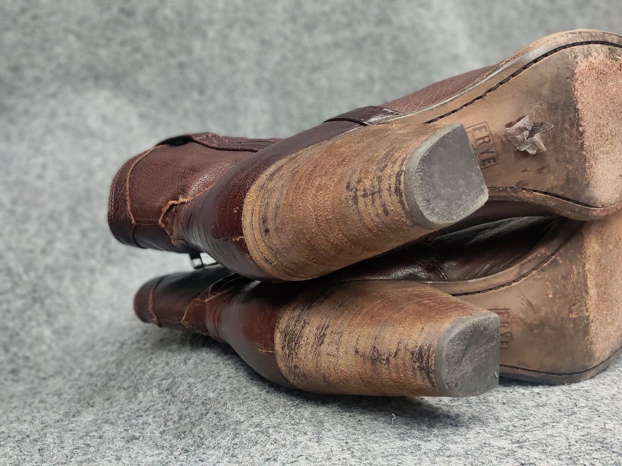Frye Frye Design Tailor Shorts Ankle Leather Brown Zip Boots Size US 10 / IT 40 - 15 Thumbnail