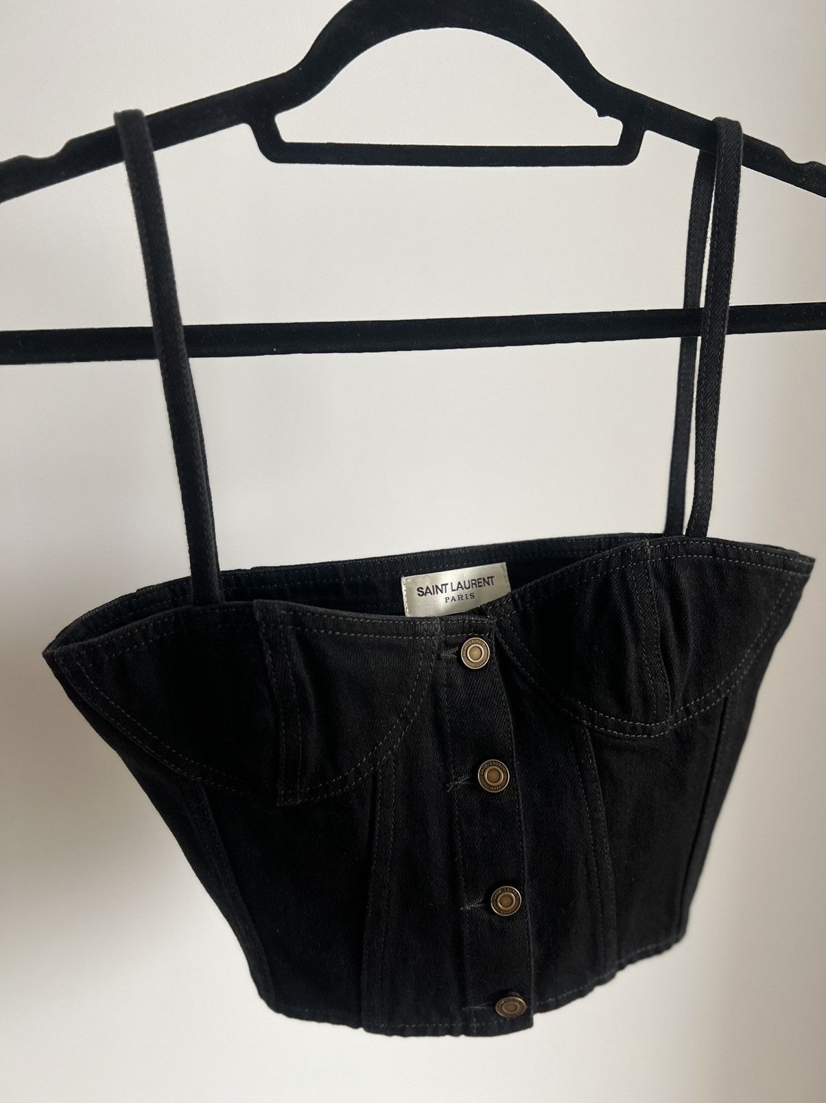 image of Saint Laurent Paris in Black, Women's (Size XS)