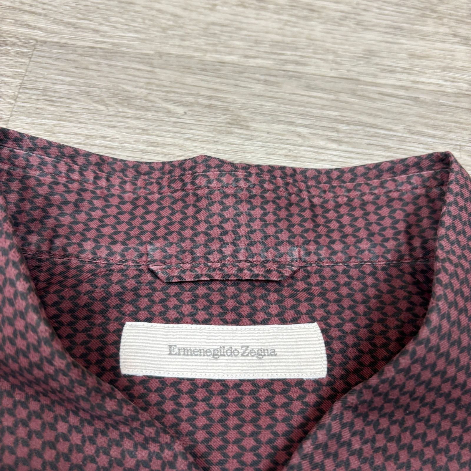 Ermenegildo Zegna Ermenegildo Zegna Button Down Printed Dress Shirt Men's 2XL Size US XXL / EU 58 / 5 - 4 Thumbnail