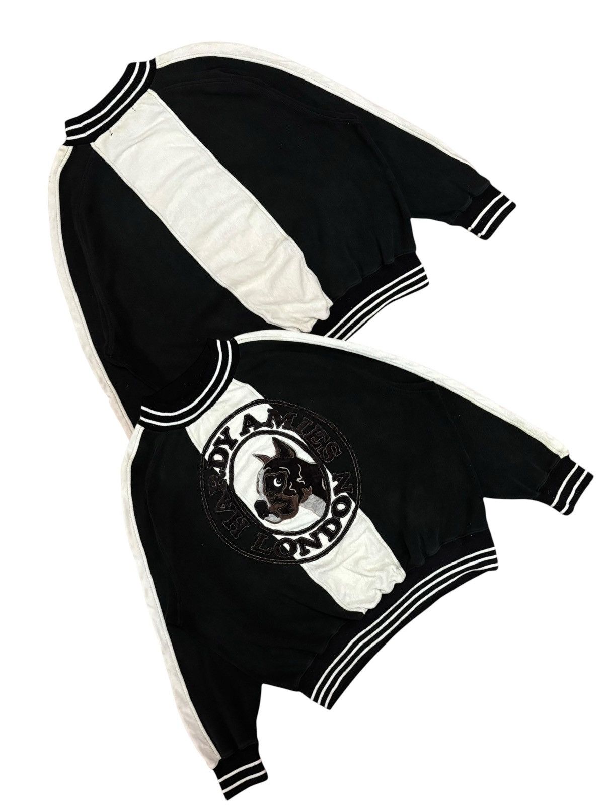 Hardy Amies × Vintage Hardy Amies Sport Embroidered Big Logo Bomber Sweatshirt Size US M / EU 48-50 / 2 - 1 Thumbnail