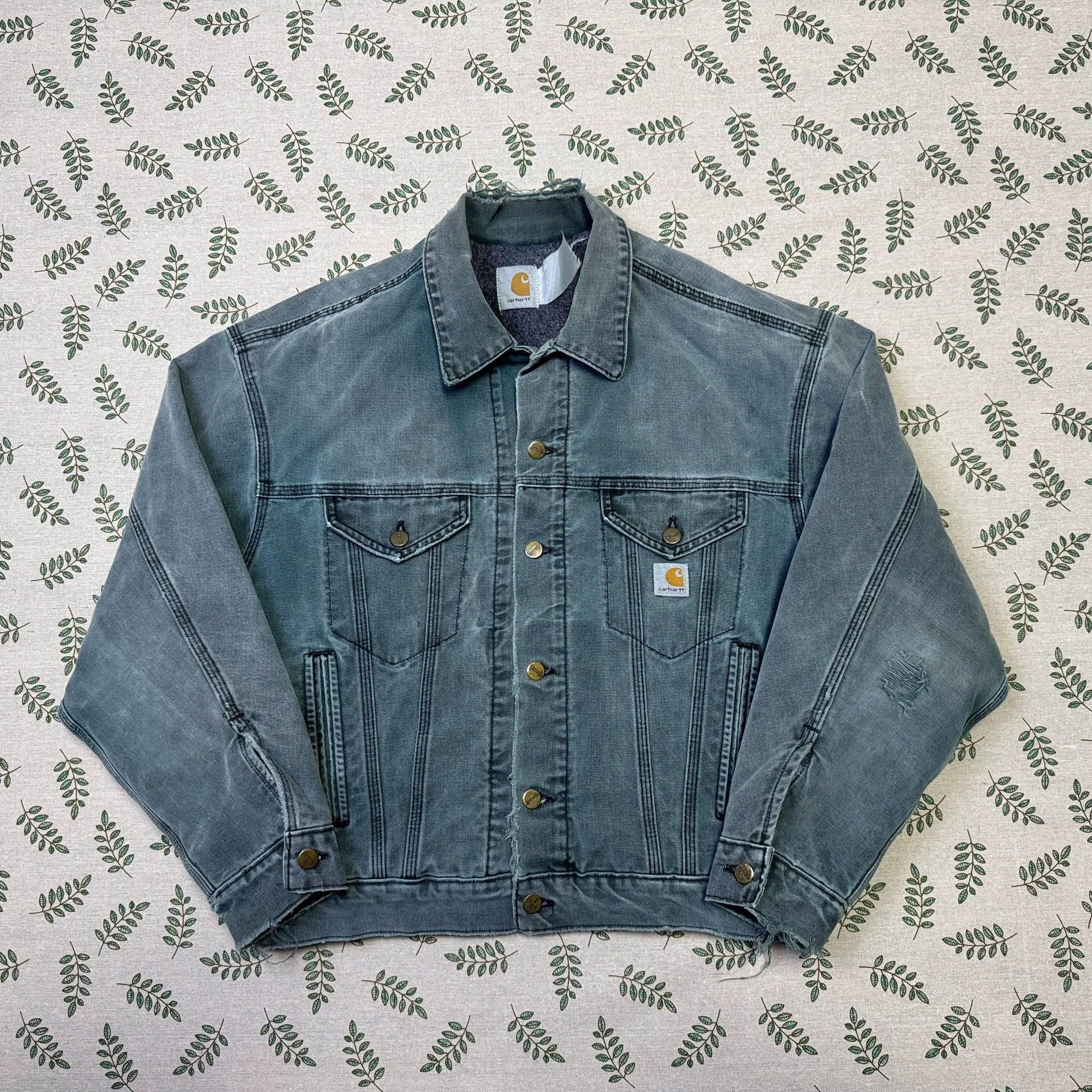 Carhartt Vintage Carhartt JB143 Washed Jacket HTG Hunter Green M Size US M / EU 48-50 / 2 - 2 Thumbnail