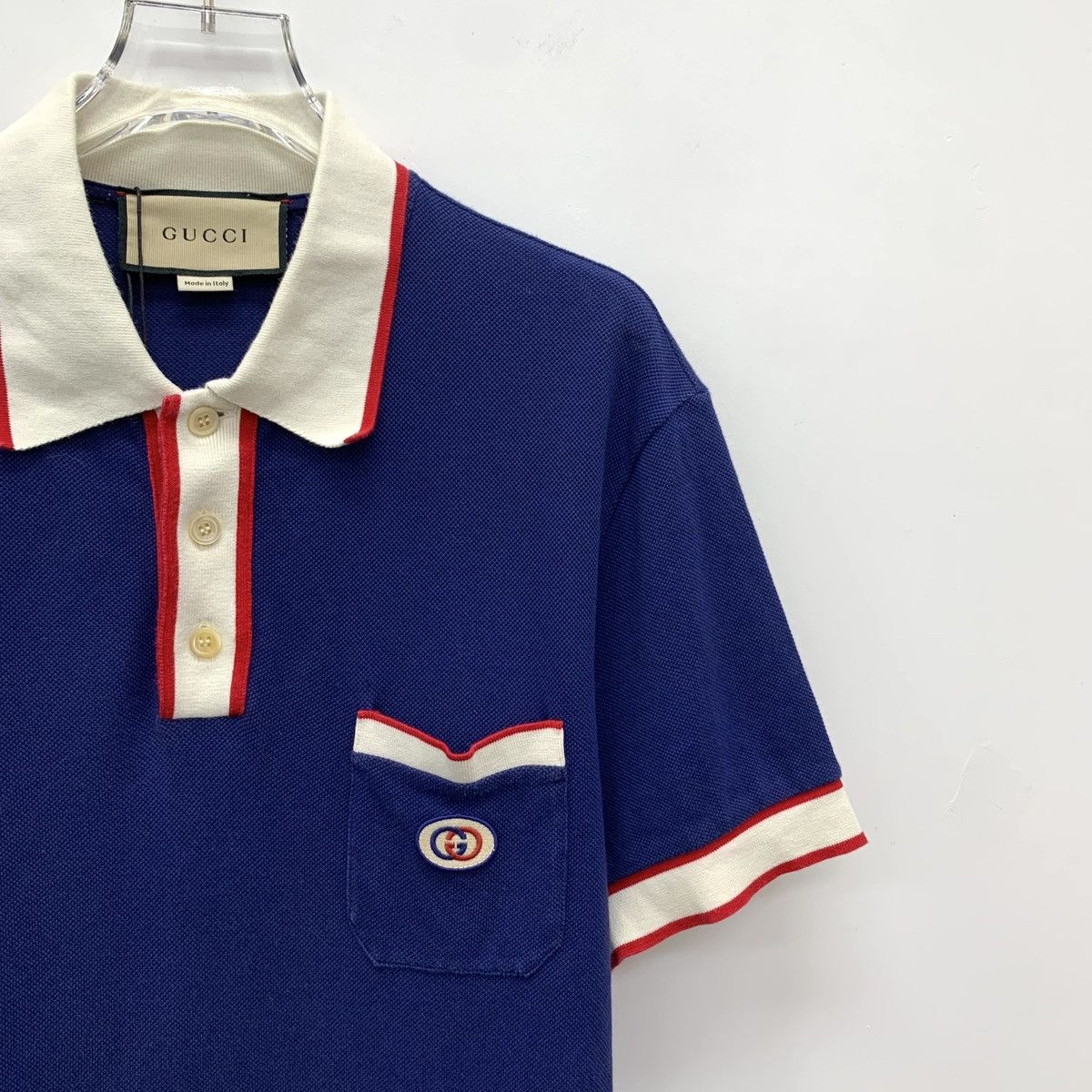 Gucci Gucci Collared Single-breasted Short Sleeve Polo Shirt K26WX Size US XL / EU 56 / 4 - 3 Thumbnail