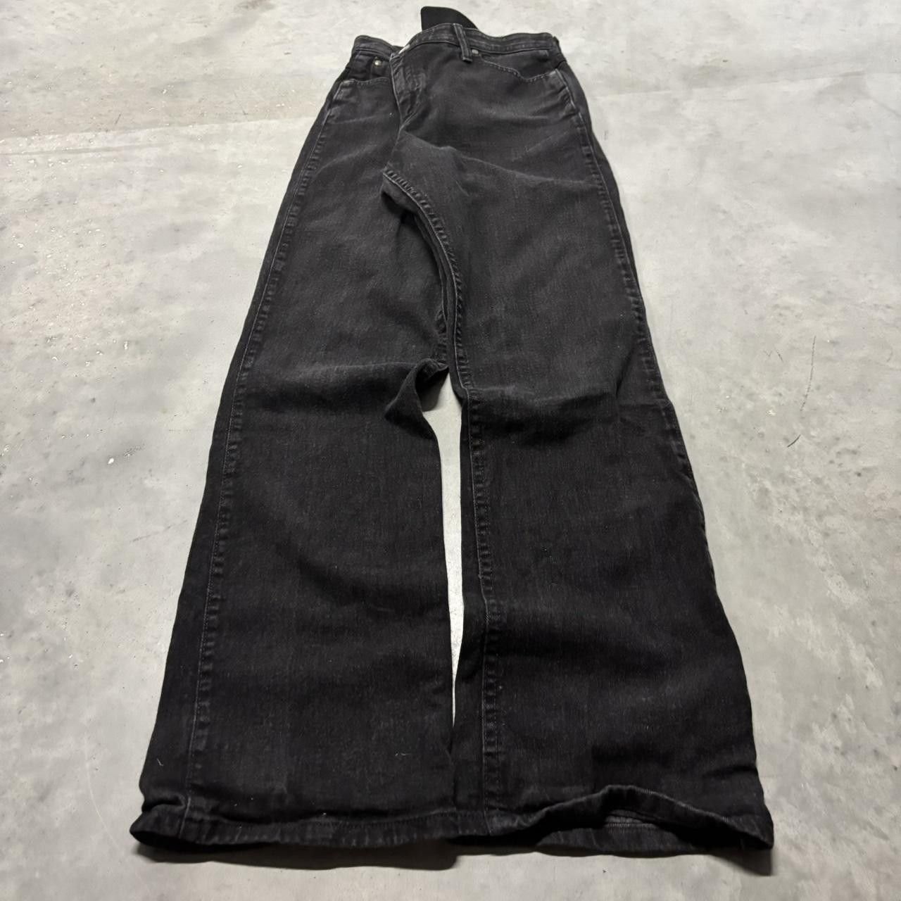 Japanese Brand × Vintage Crazy Vintage Y2K/2000s Grunge Solid Black Denim Jeans! Size US 34 / EU 50 - 3 Thumbnail