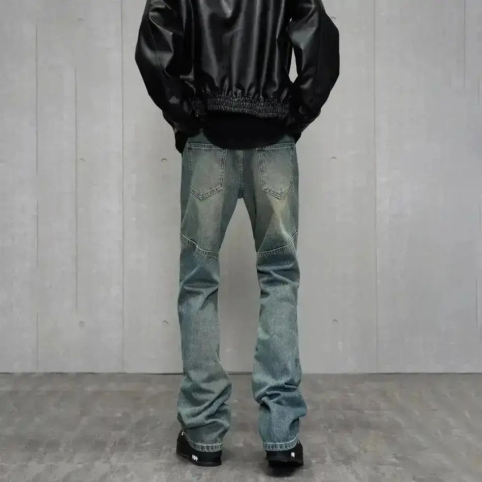 Japanese Brand Y2k Slim Distressed Original Designer Fit Stacked Denim Size US 32 / EU 48 - 6 Thumbnail