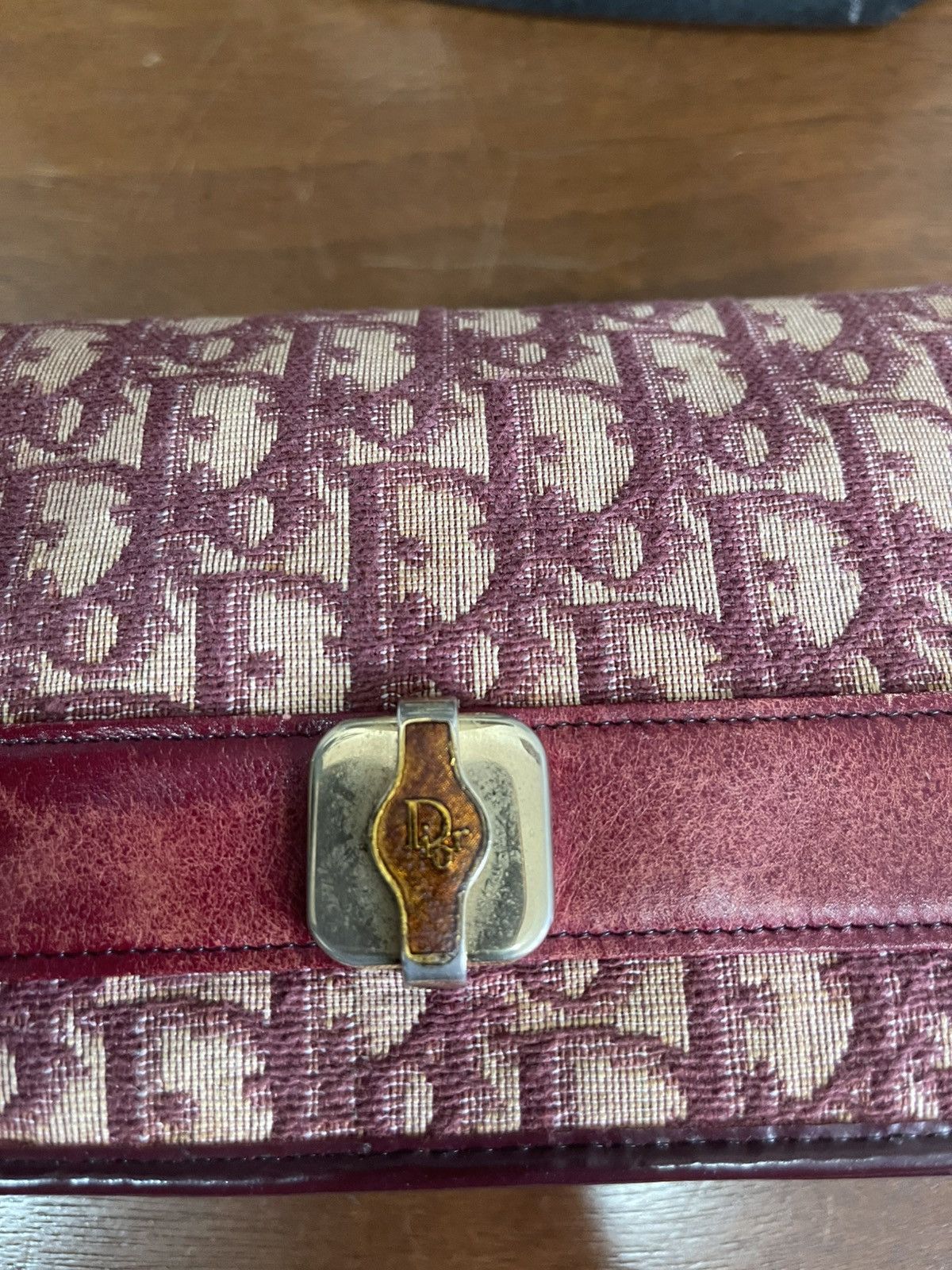 Dior CHRISTIAN DIOR DIORISSMO CHAIN BURGUNDY MONOGRAM CLUTCHBAG Size ONE SIZE - 3 Thumbnail