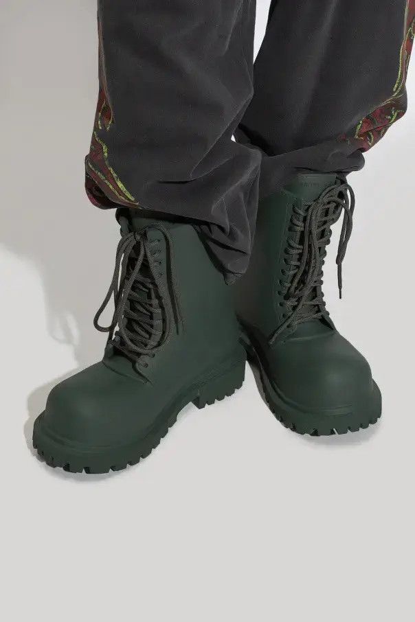 Balenciaga o1in1g0225 Steroid Boots in Dark Green Size US 6 / EU 39 - 2 Thumbnail