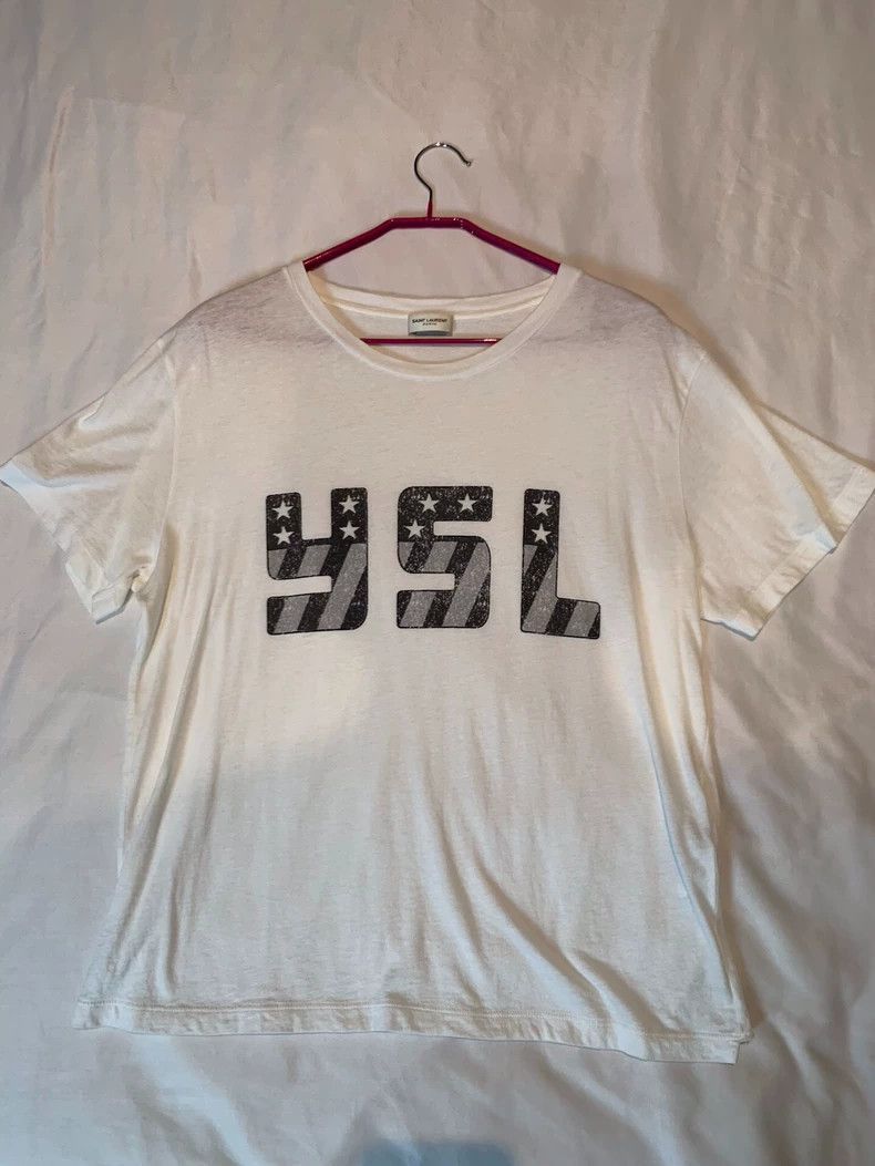 Saint Laurent Paris Saint Laurent Paris Saint Laurent Classic Logo Short Sleev Size US L / EU 52-54 / 3 - 2 Thumbnail