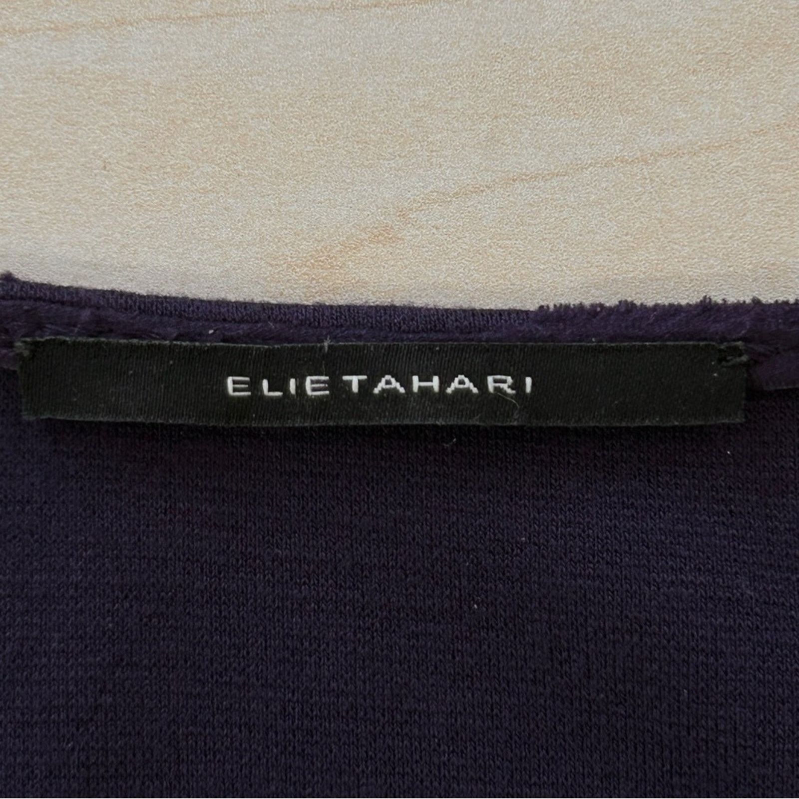 Elie Tahari Elie Tahari Sleeveless Stretch Knit Sheath Dress Purple Sz S Size S / US 4 / IT 40 - 11 Thumbnail