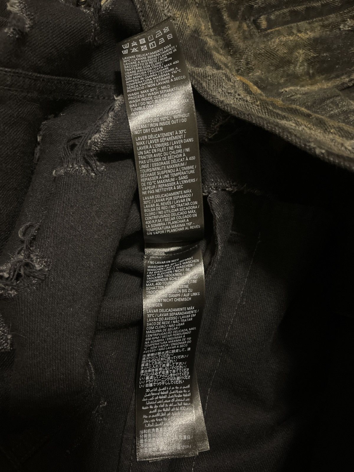 Balenciaga 2024 mud show distressed slashed black denim jacket Size US XL / EU 56 / 4 - 11 Thumbnail