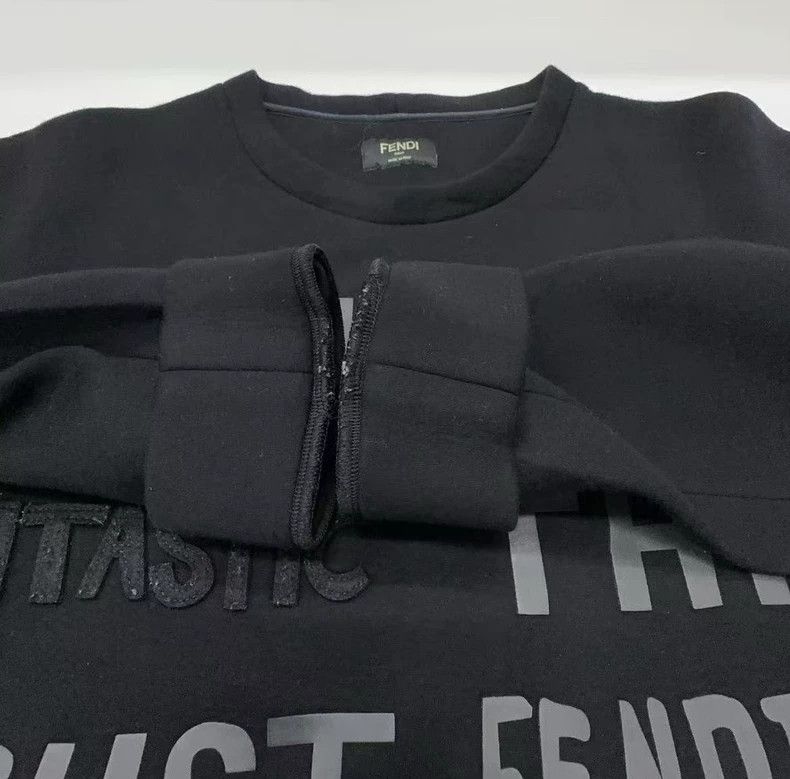 Fendi Fendi Black long-sleeved sweatshirt Size US L / EU 52-54 / 3 - 5 Thumbnail