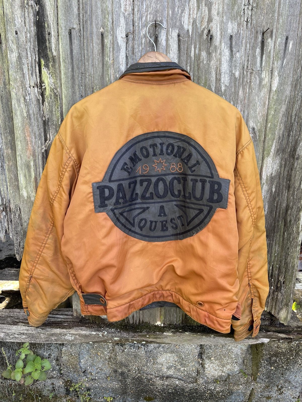 Designer Vintage 1988 Pazzo Club Bomber Jacket – “Emotional Quest” Size US M / EU 48-50 / 2 - 1 Thumbnail
