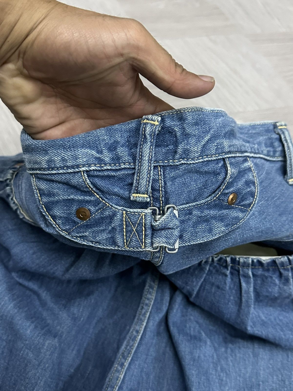 Kapital Kapital Japan Wide Leg Buckle Bag Denim Pant Size US 28 / EU 44 - 14 Thumbnail