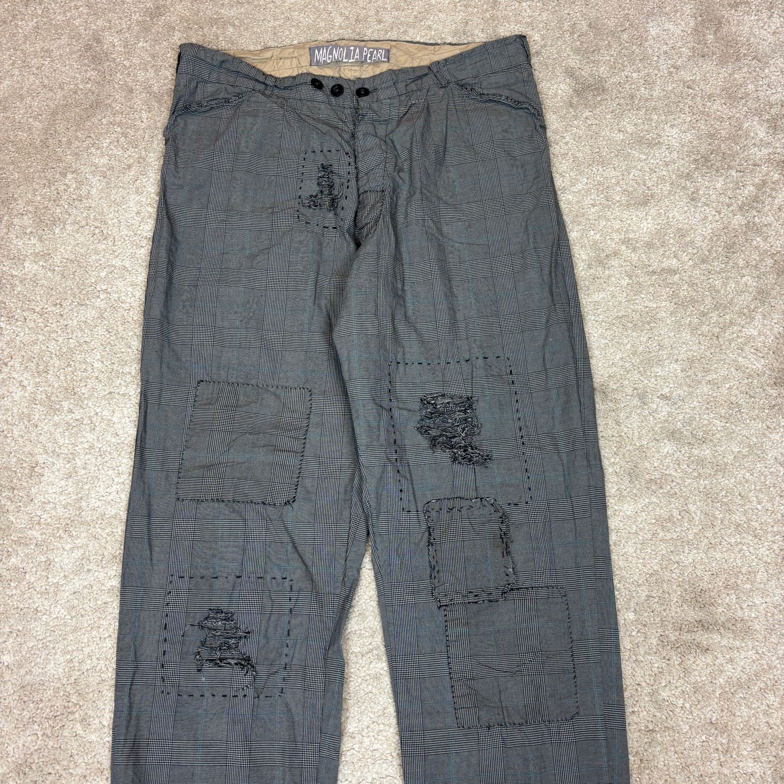 Magnolia Pearl Magnolia Pearl Cotton Charmie Pinstripe Trousers Size 36" / US 14 / IT 50 - 3 Thumbnail