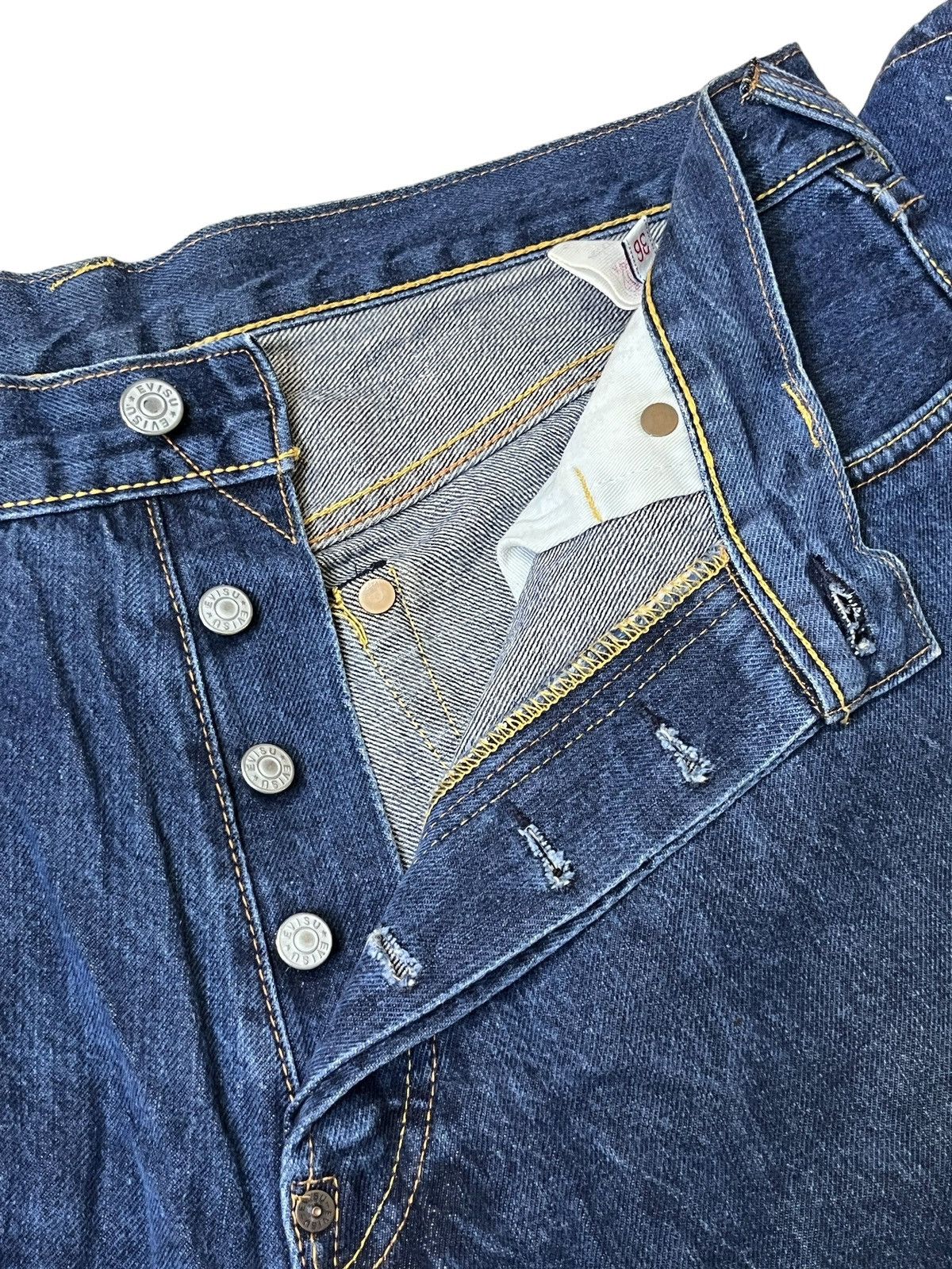Evisu VINTAGE EVISU SEAGULL SKULL SNAKE EMBROIDERY SELVEDGE JEANS Size US 35 - 11 Thumbnail