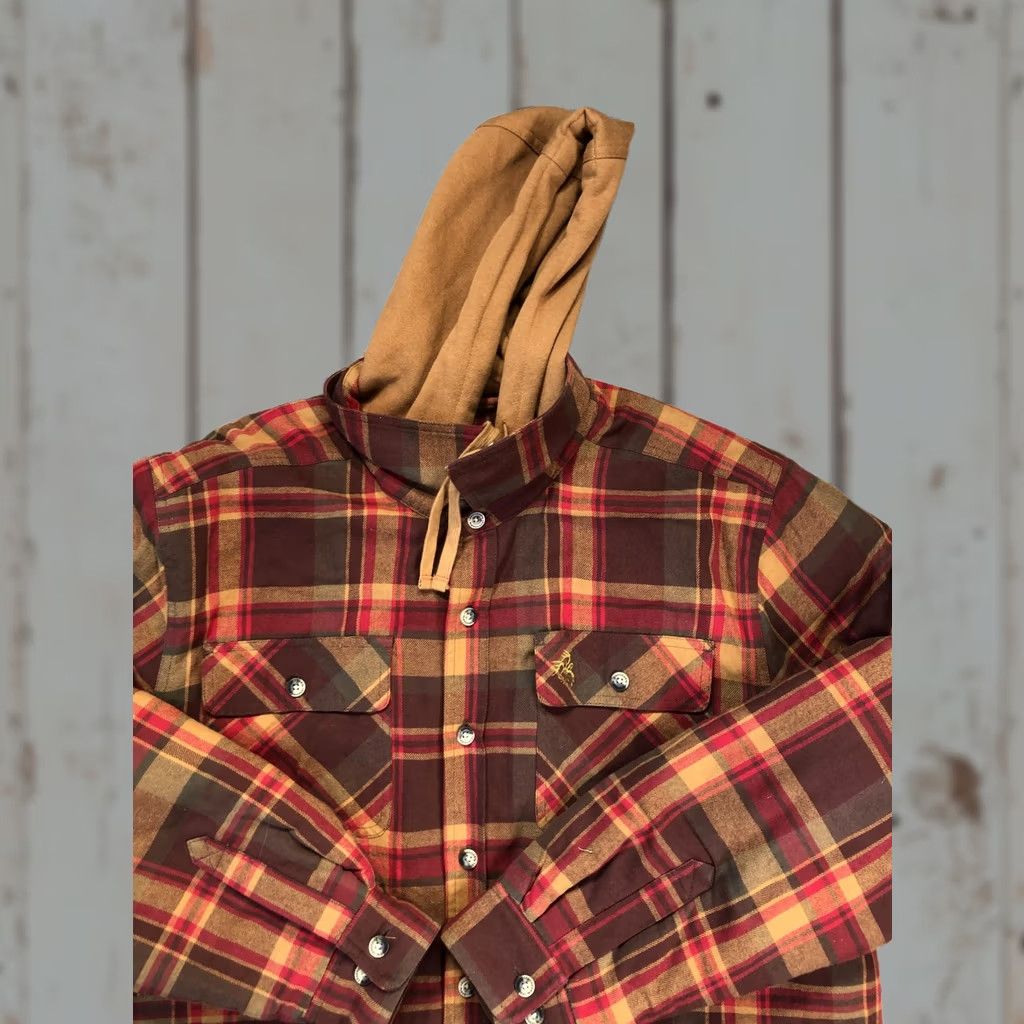 Vintage Legendary Whitetails Jacket Mens 2XL Brown Plaid Flannel Hooded Lined Outdoor Style Parka Jacket Size US XXL / EU 58 / 5 - 1 Thumbnail