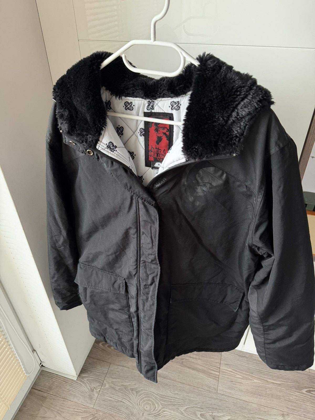 Affliction ‼️Y2K Metal Mulisha Monogram Printed Back Logo Fure Jacket‼️ Size US M / EU 48-50 / 2 - 2 Thumbnail