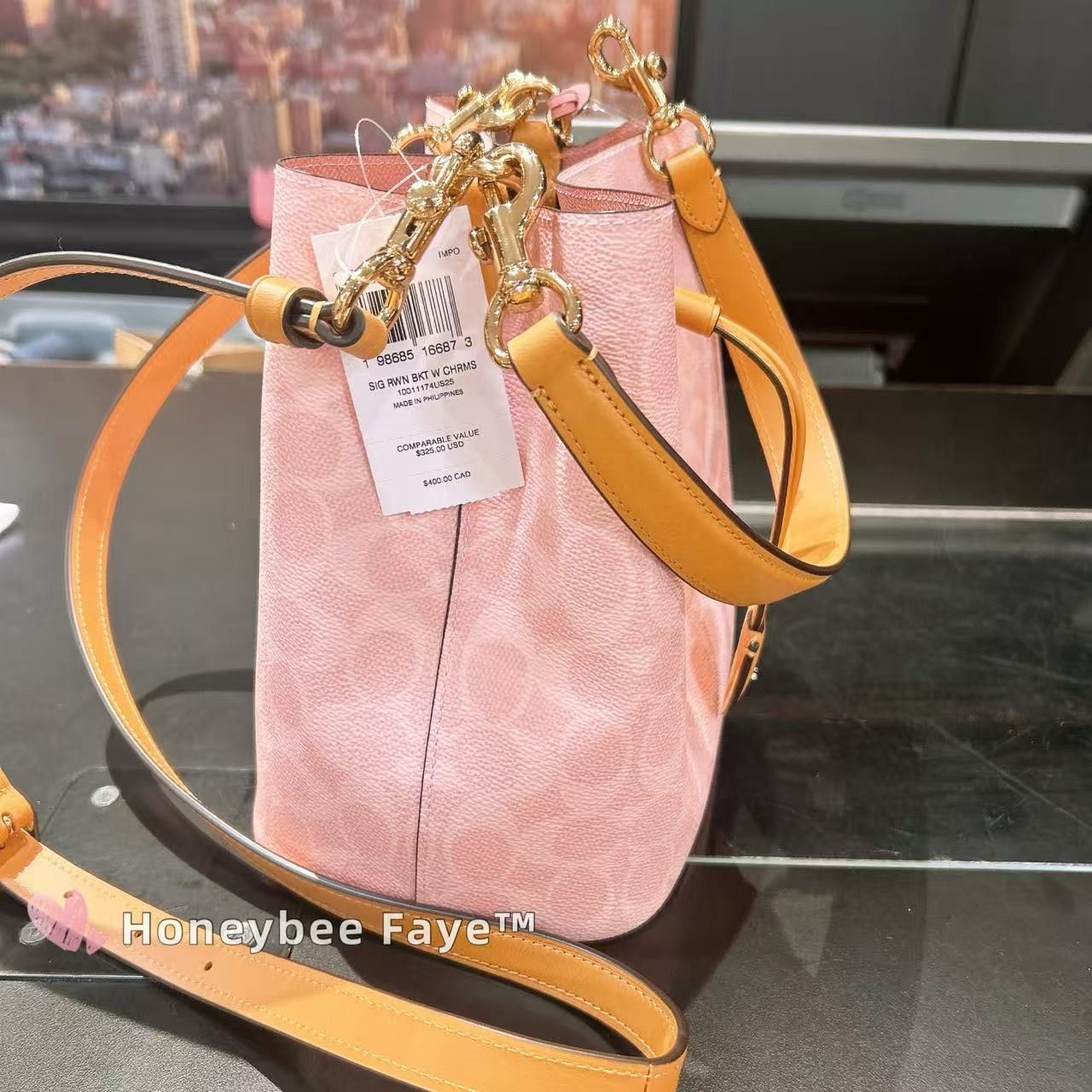 Coach Rowan Bucket Bag In Signature Canvas With Charms CEA23 Size ONE SIZE - 6 Thumbnail