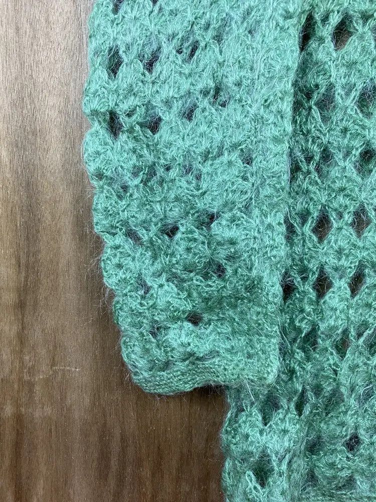 Vintage DL Japan Homespun green crochet Knitwear #Z025 Size US XL / EU 56 / 4 - 12 Thumbnail