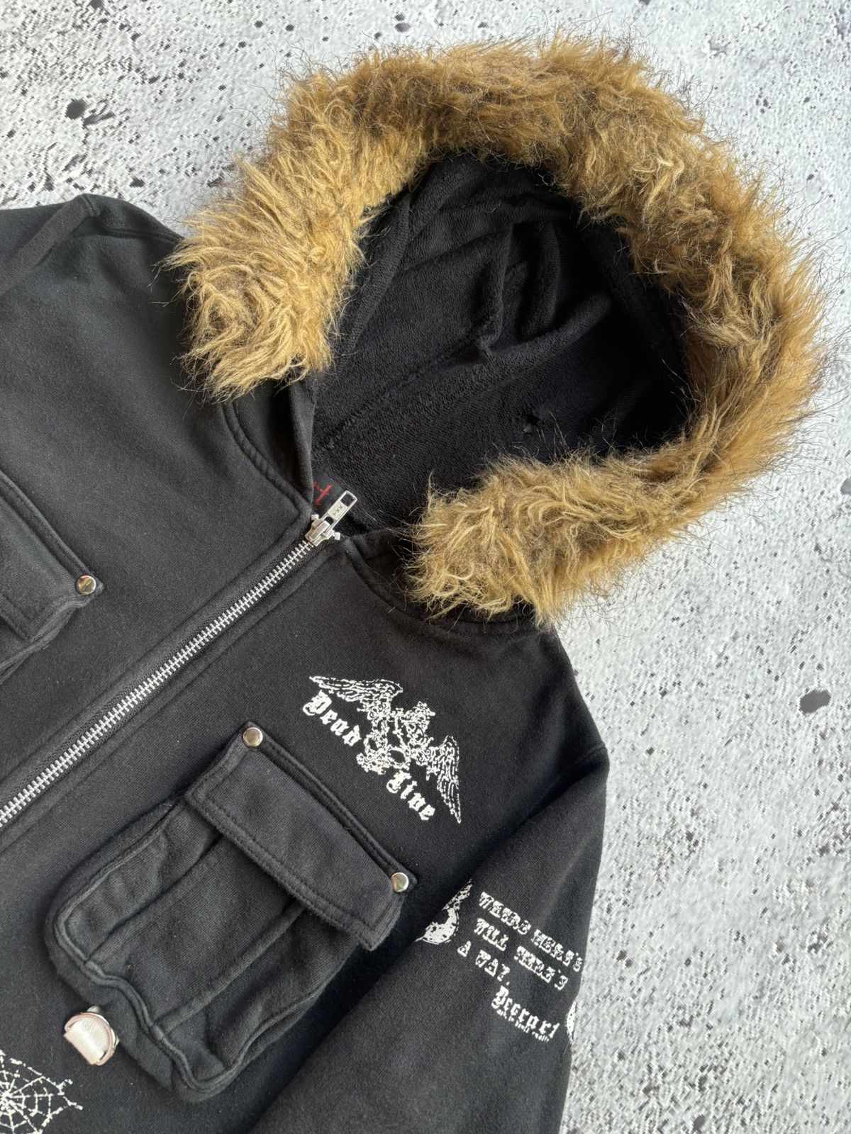 If Six Was Nine Y2k Deorat poem lgb punk style Fur hoodie Size US M / EU 48-50 / 2 - 3 Thumbnail