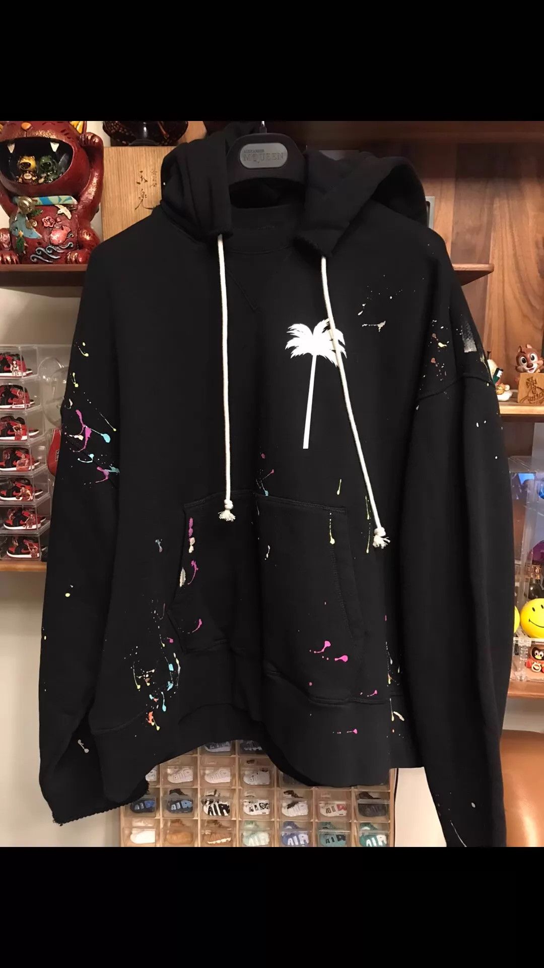 Palm Angels Palm Angels Paint Splatter Hoodie Palm Tree L Size US L / EU 52-54 / 3 - 1 Thumbnail
