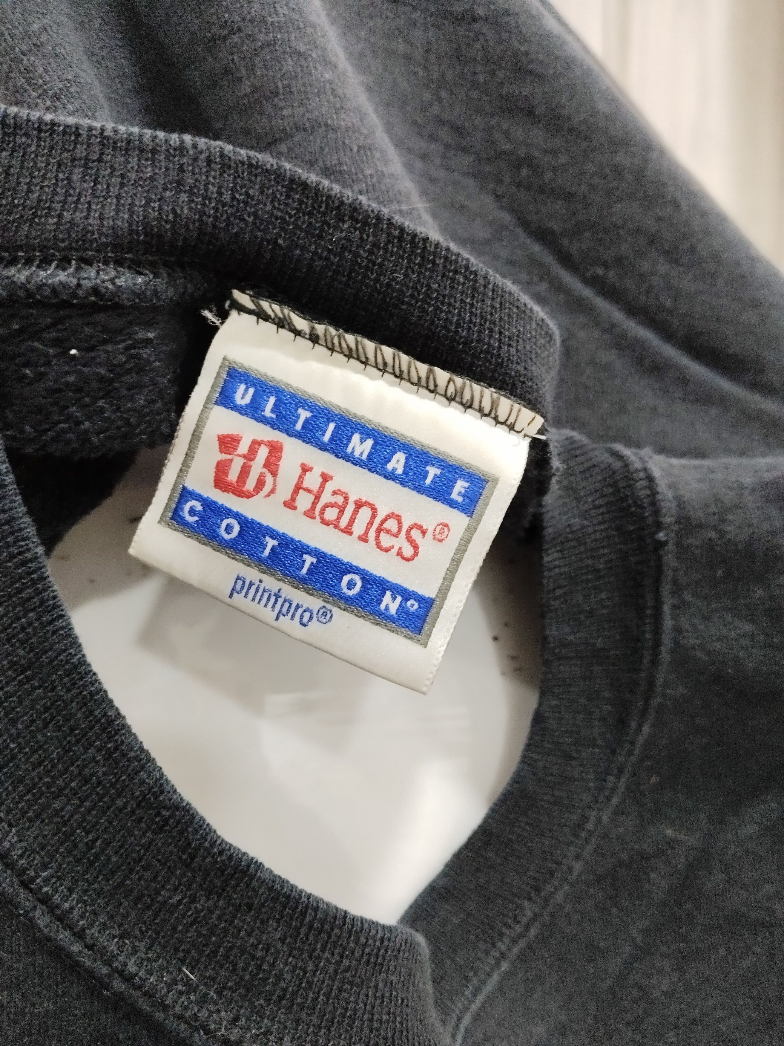 Hanes × Vintage Vintage 90s Riconada by Hanes Big Logo Sweatshirt Size US XL / EU 56 / 4 - 4 Thumbnail
