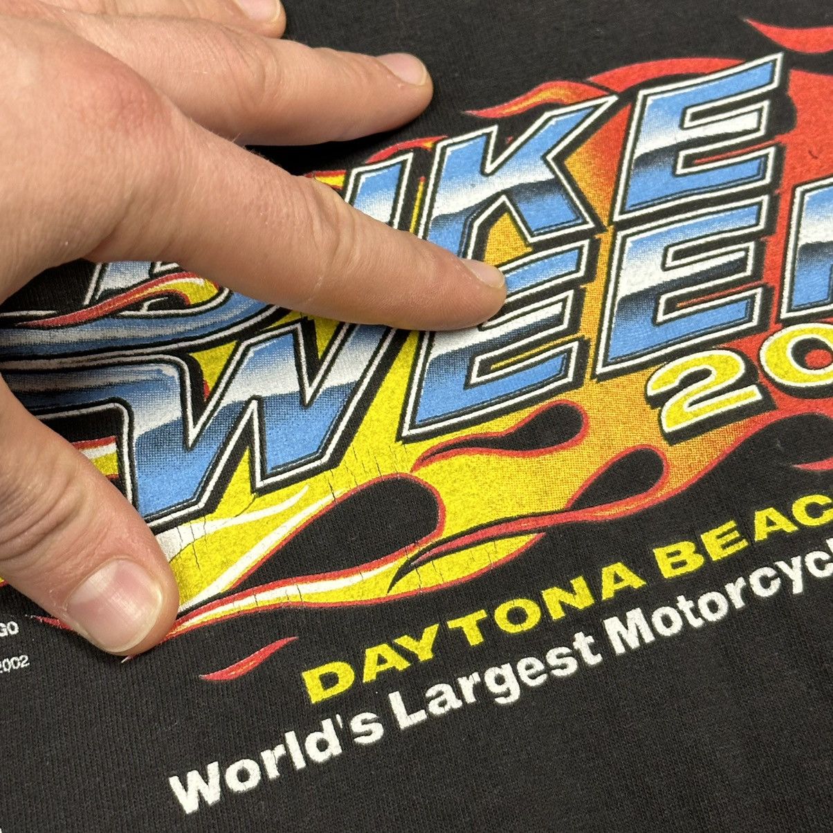 Vintage Vintage USA 2002 Daytona Bike Week Long Sleeve Flames Size US XXL / EU 58 / 5 - 15 Thumbnail