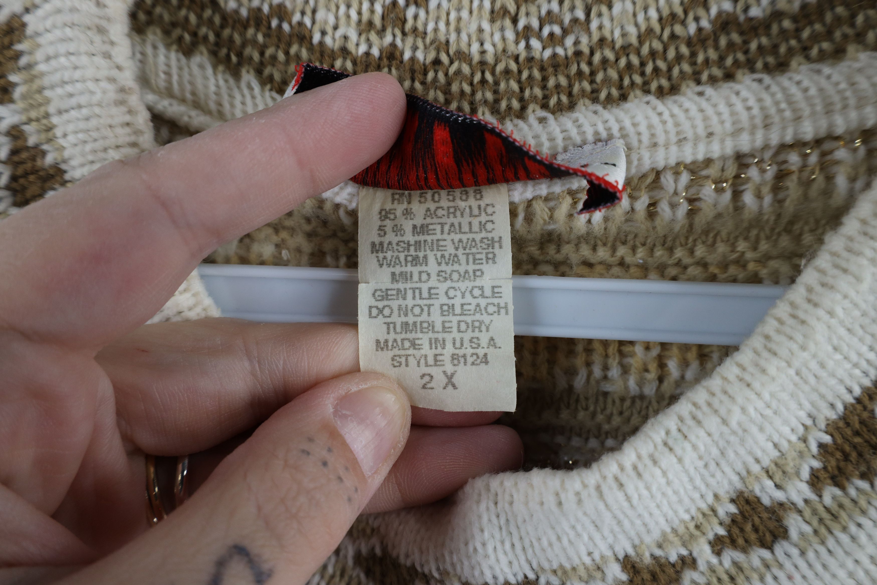 Vintage Vintage 90s Streetwear Fair Isle Knit Tunic Sweater USA Size XXL / US 16-18 / IT 52-54 - 9 Thumbnail