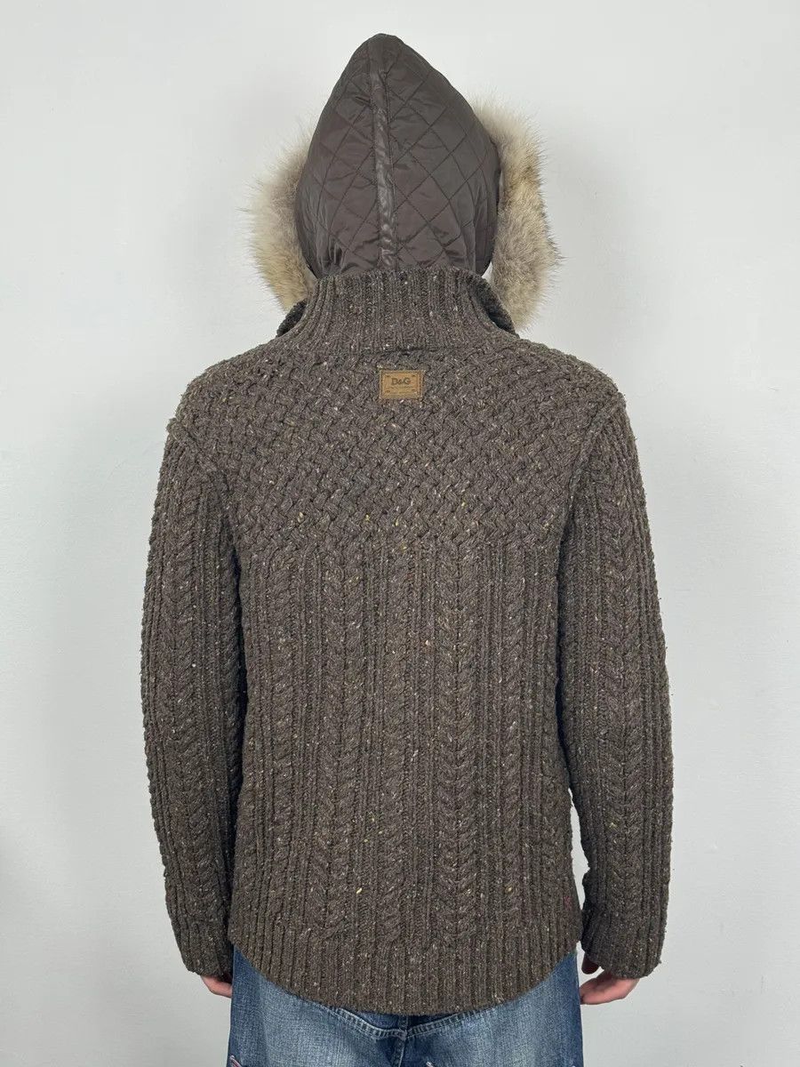 Dolce & Gabbana AW2008 Dolce & Gabbana Khaki Wool Layered Fur Collar Jacket Size US M / EU 48-50 / 2 - 4 Thumbnail