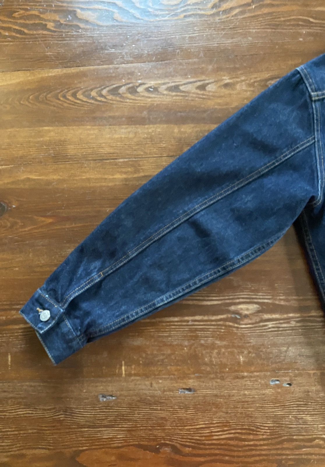 Guess × Vintage Vintage 80’s Guess Dark Blue Denim Jean Jacket Size US S / EU 44-46 / 1 - 14 Thumbnail
