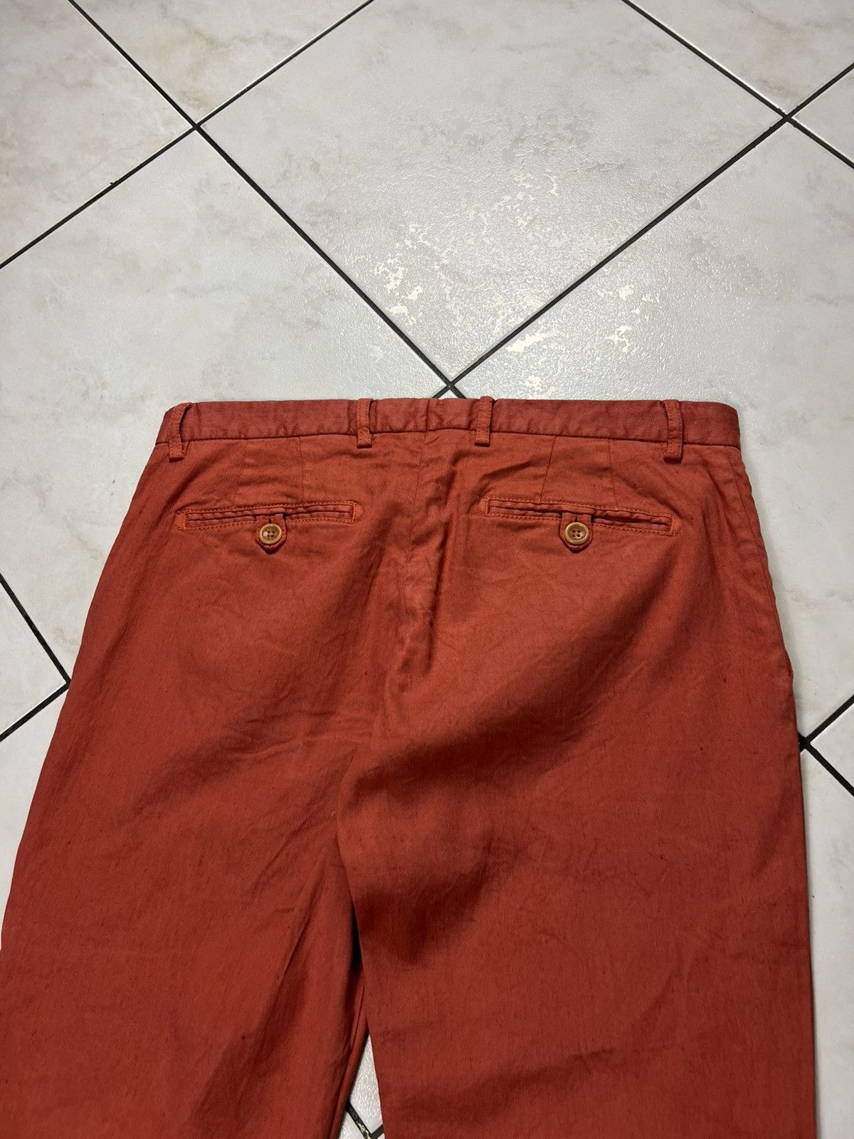 Etro Etro Milano casual linen cotton chino orange trousers Size US 34 / EU 50 - 14 Thumbnail