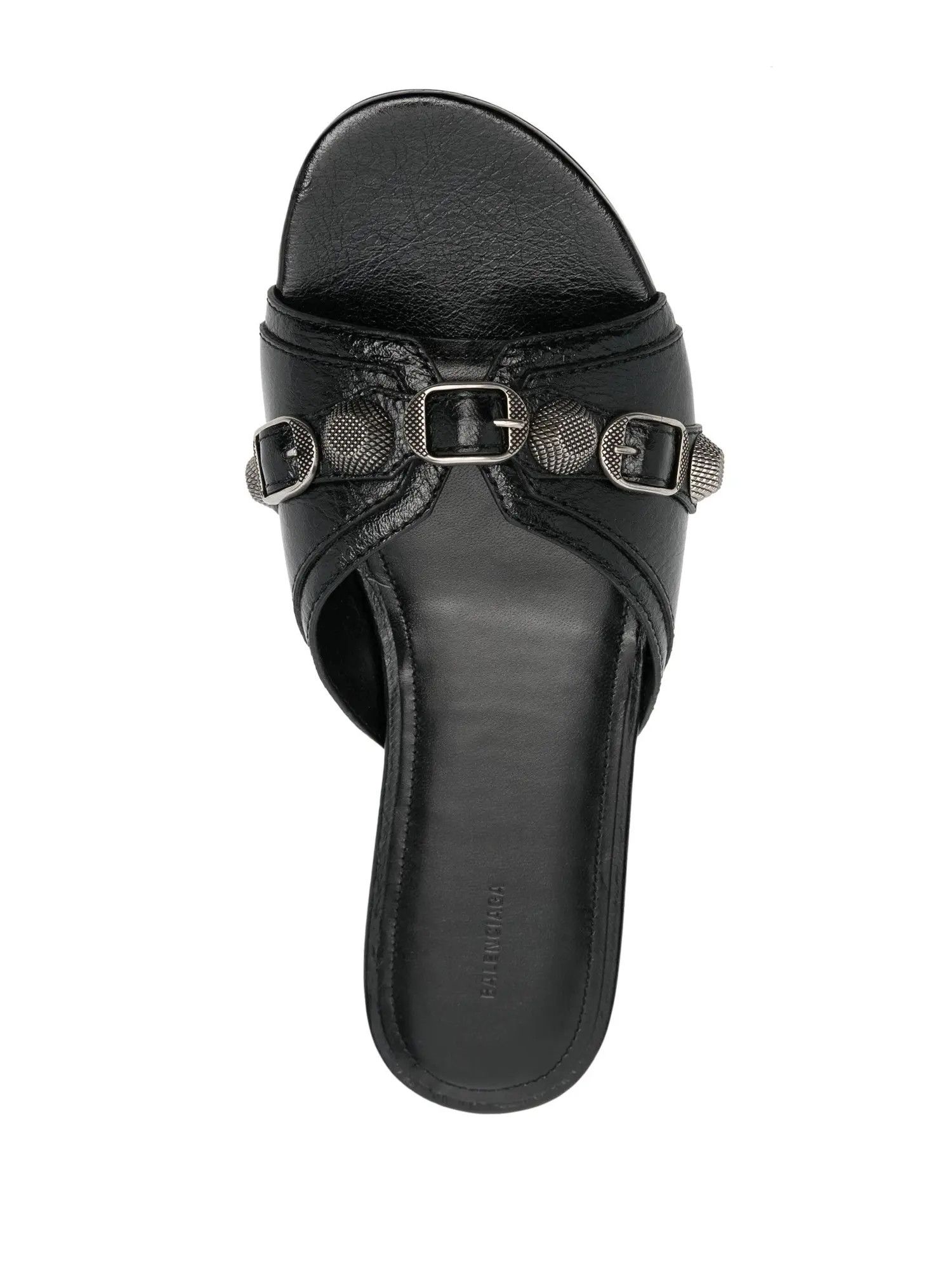 Balenciaga o1mt1gz0425 Cagole Sandals With Rhinestones in Black Size US 6 / IT 36 - 4 Thumbnail