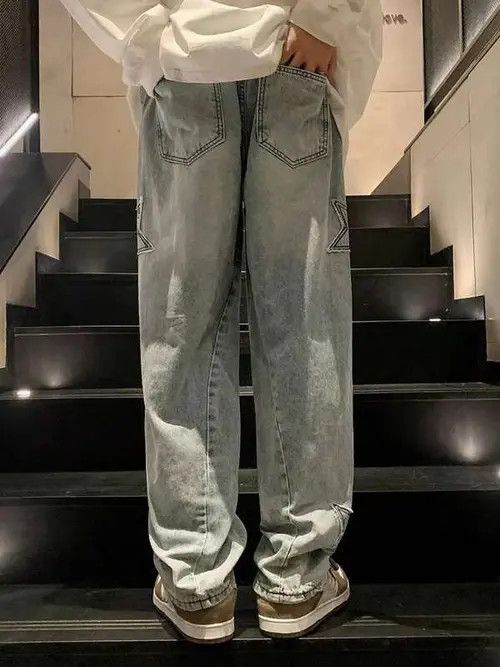 Japanese Brand Star Skate Baggy Denim Jeans Loose fit Size US 32 / EU 48 - 3 Thumbnail