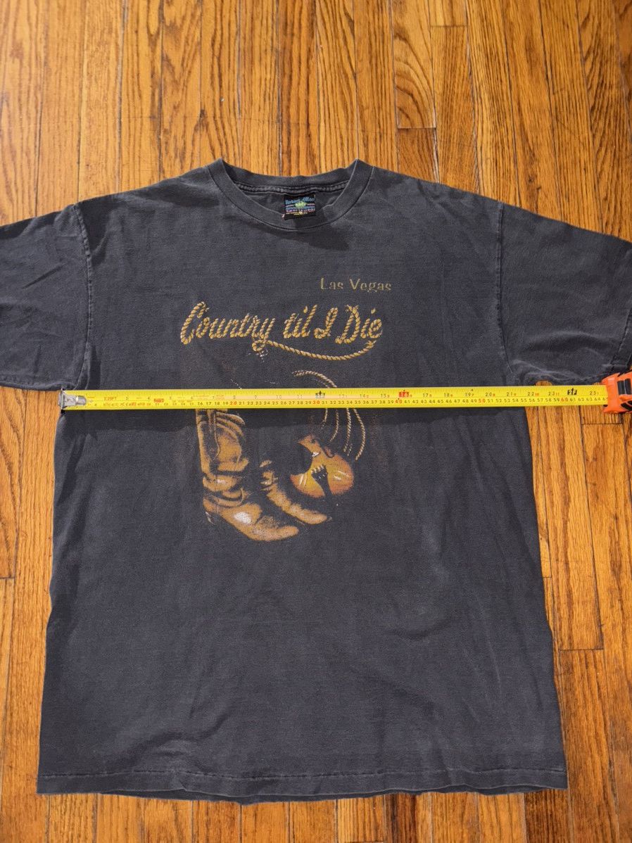 Vintage Vintage cowboy boots guitar Las Vegas T shirt Size US XL / EU 56 / 4 - 2 Thumbnail