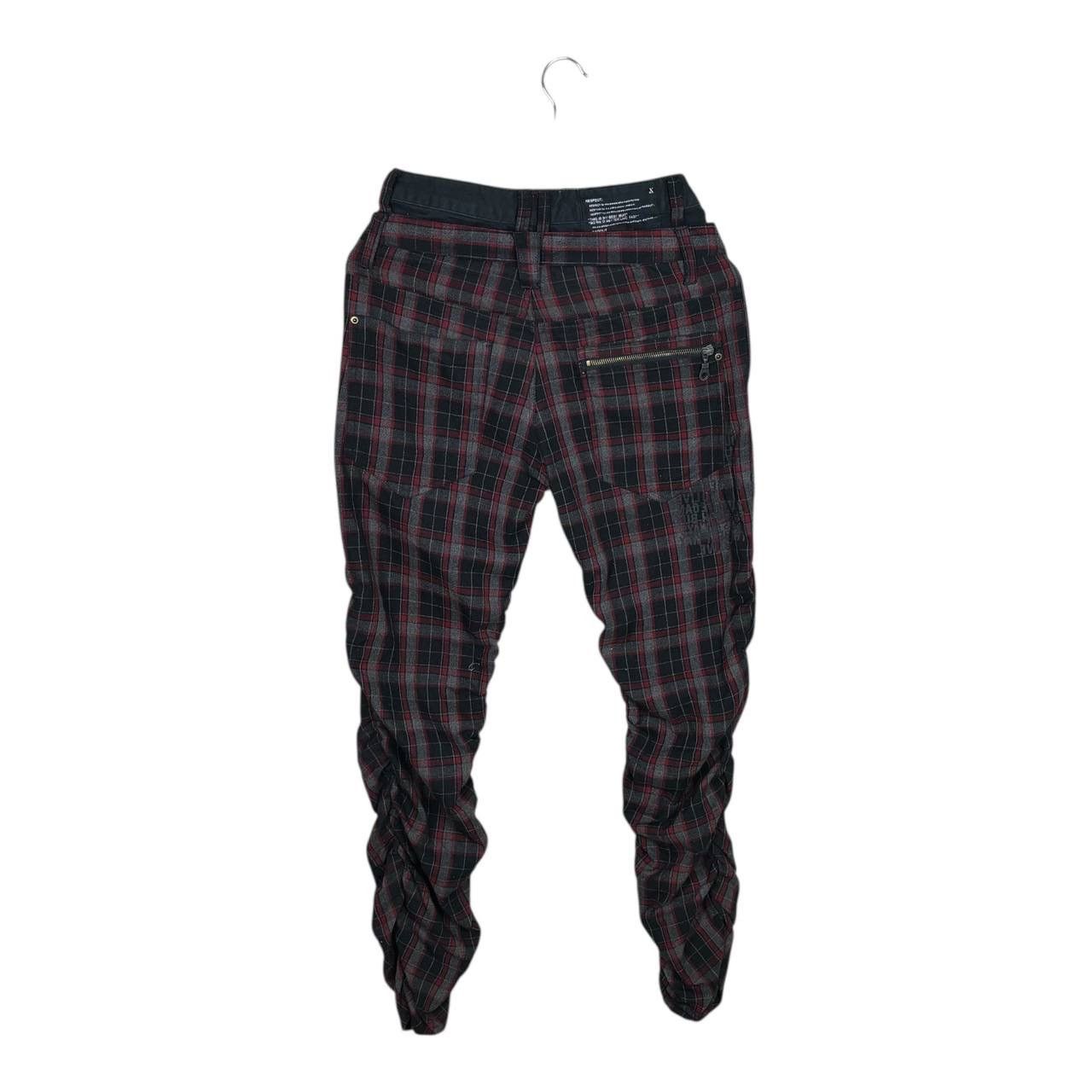 Japanese Brand RagOut Japanese Plaid Punk Double Waist Pants Red Tartan Size US 30 / EU 46 - 2 Thumbnail
