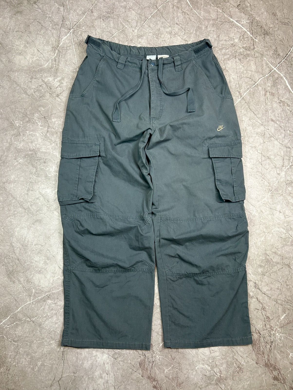 Nike × Vintage Nike Vintage Cargo Baggy Fit Pants Drill Size US 36 / EU 52 - 1 Thumbnail
