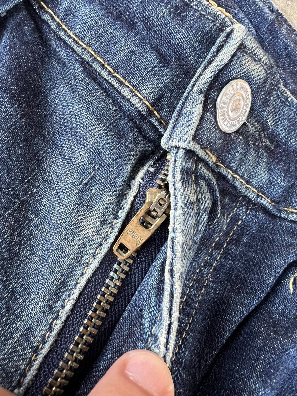 If Six Was Nine Vintage Edwin Made In Japan Distress Jeans Size US 34 / EU 50 - 11 Thumbnail