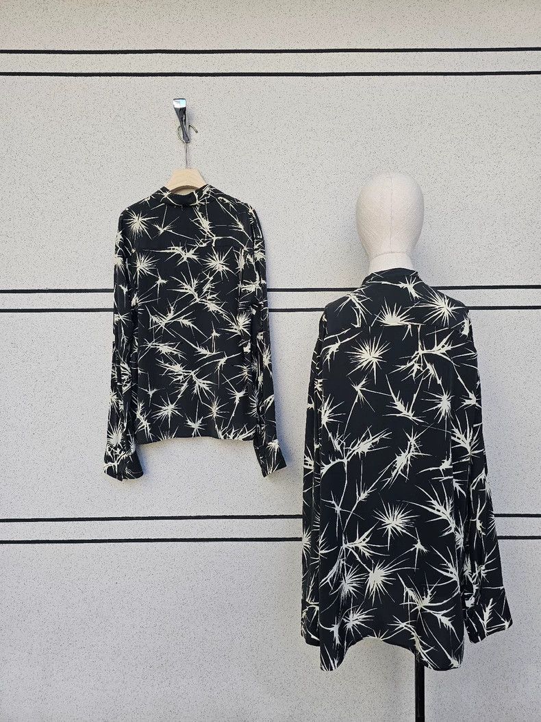 Haider Ackermann Silk Blouse with Court Collar Design-2506 Size L / US 10 / IT 46 - 4 Thumbnail