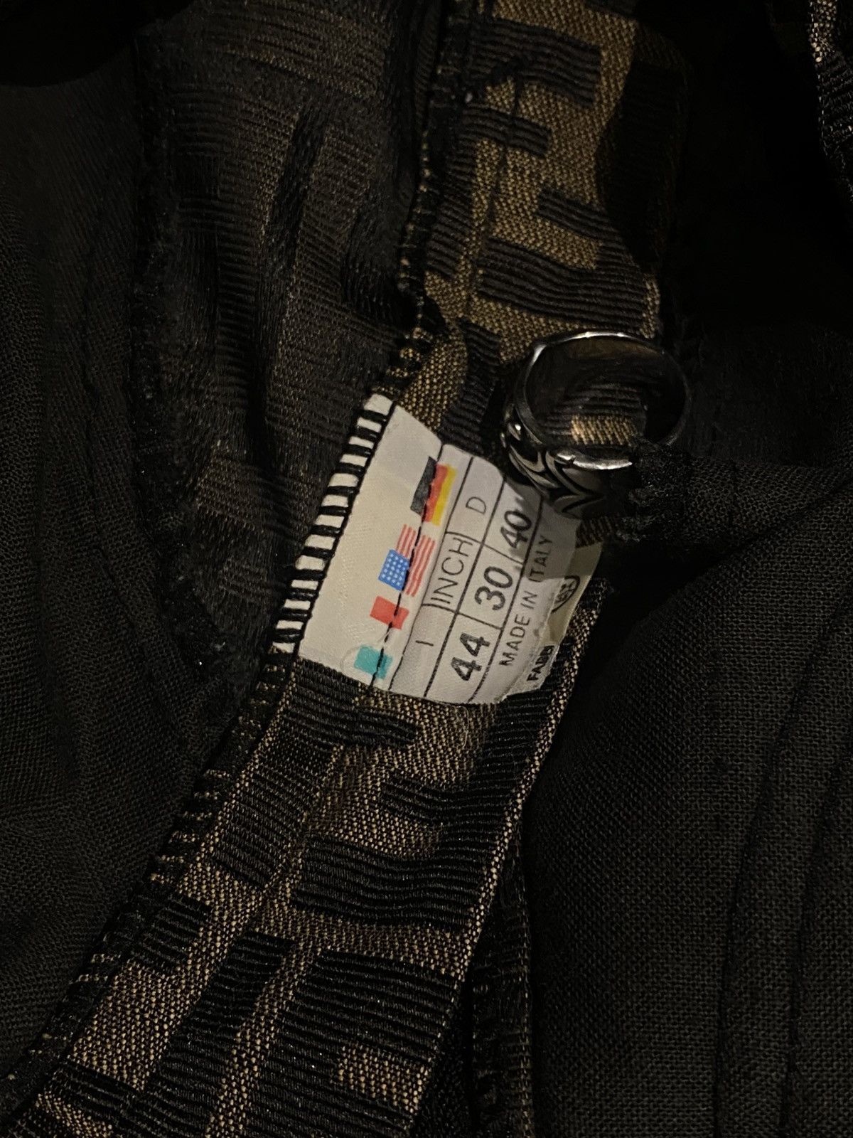 Fendi Fendi 90 Zucca Brown Black FF Logo Monogram High Waist Pants Size 28" / US 6 / IT 42 - 9 Thumbnail