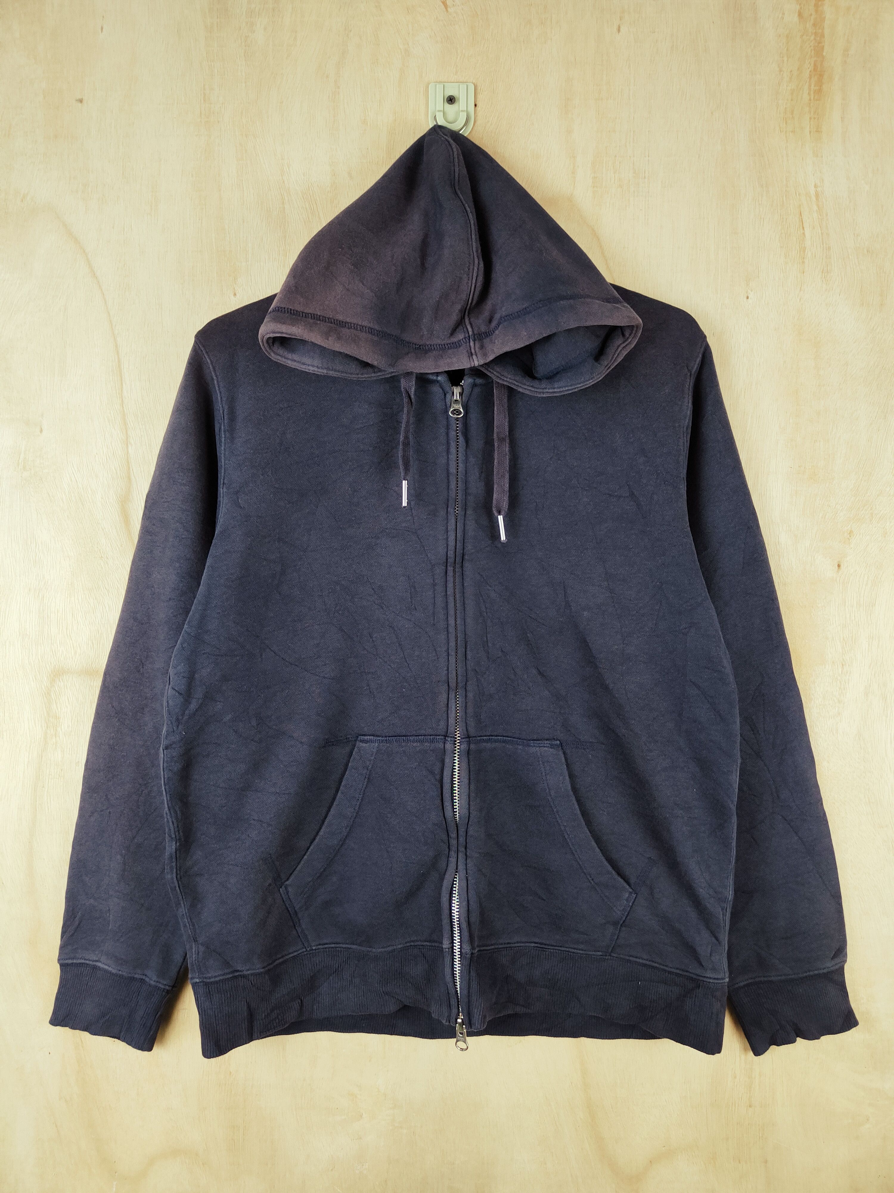 GU × Vintage Vintage GU Dark Blue Hoodie Sweaters Size US M / EU 48-50 / 2 - 1 Thumbnail