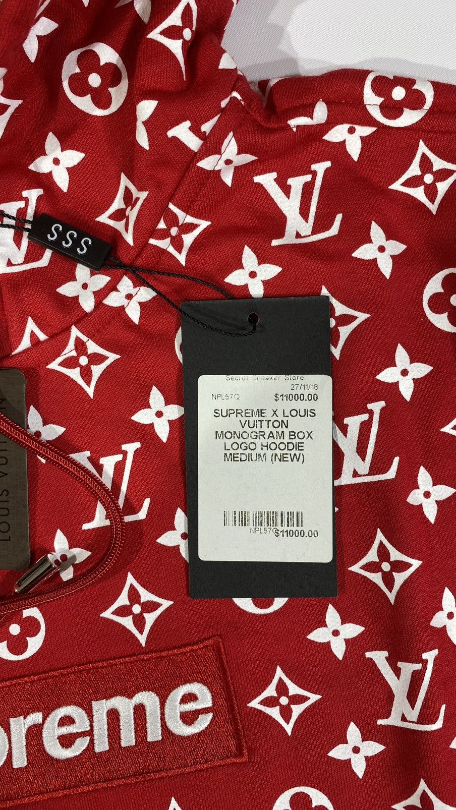 Louis Vuitton × Supreme LOUIS VUITTON X SUPREME M Box Logo Hoodie Size US M / EU 48-50 / 2 - 8 Thumbnail
