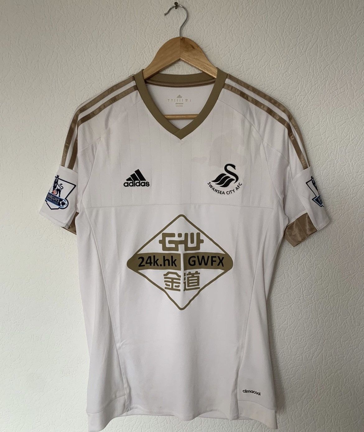 Adidas SWANSEA CITY ADIDAS 2016/2017 HOME KIT SOCCER JERSEY JAPAN Size US S / EU 44-46 / 1 - 1 Thumbnail