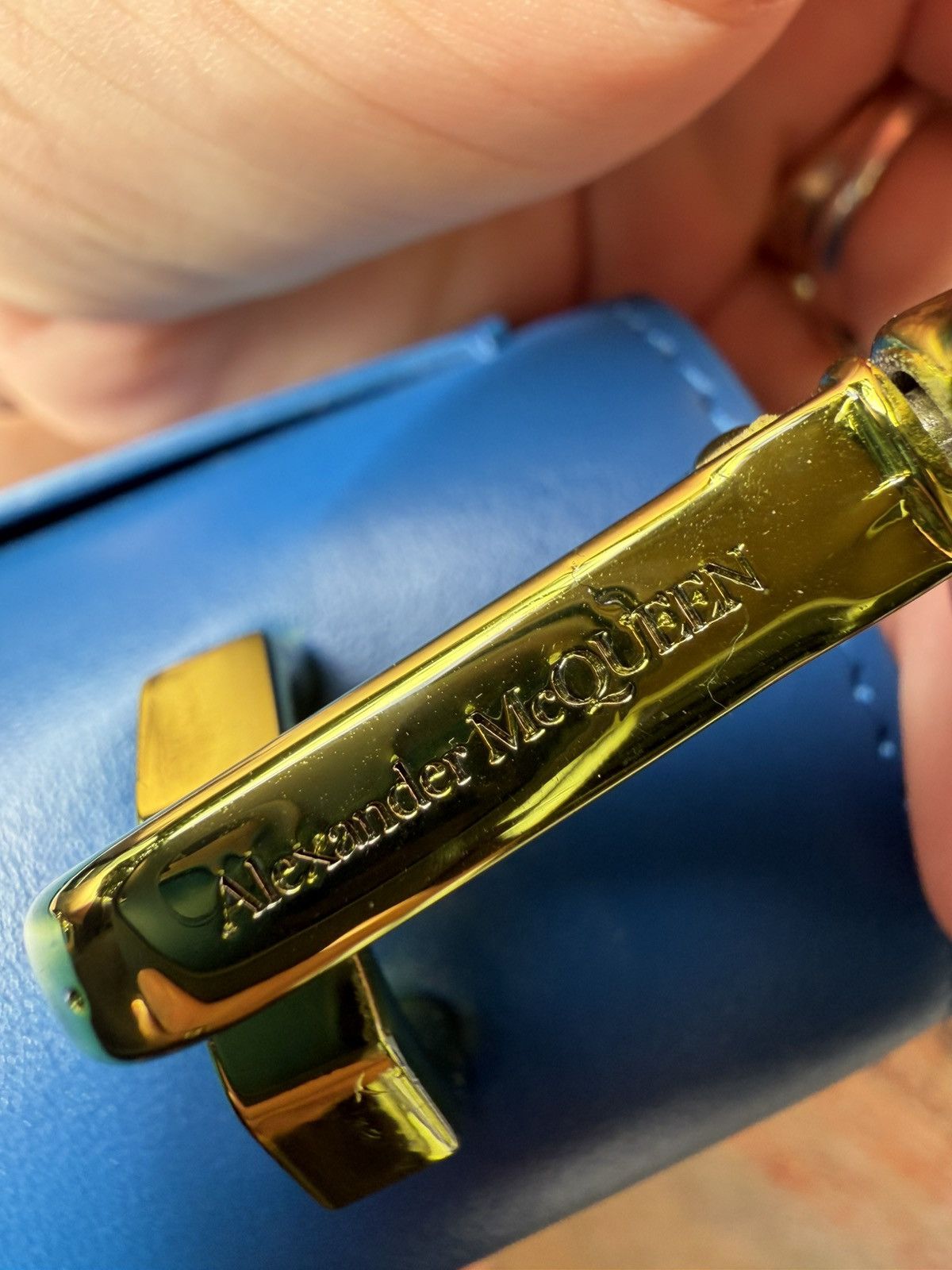 Alexander McQueen ALEXANDER MCQUEEN The Knuckle Satchel In Celestial Blue Size ONE SIZE - 8 Thumbnail