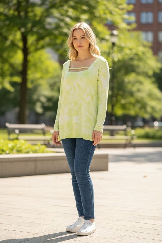 Torrid Torrid Love Sick Tie Dye Long Sleeve Top Size XL / US 12-14 / IT 48-50 - 1 Thumbnail